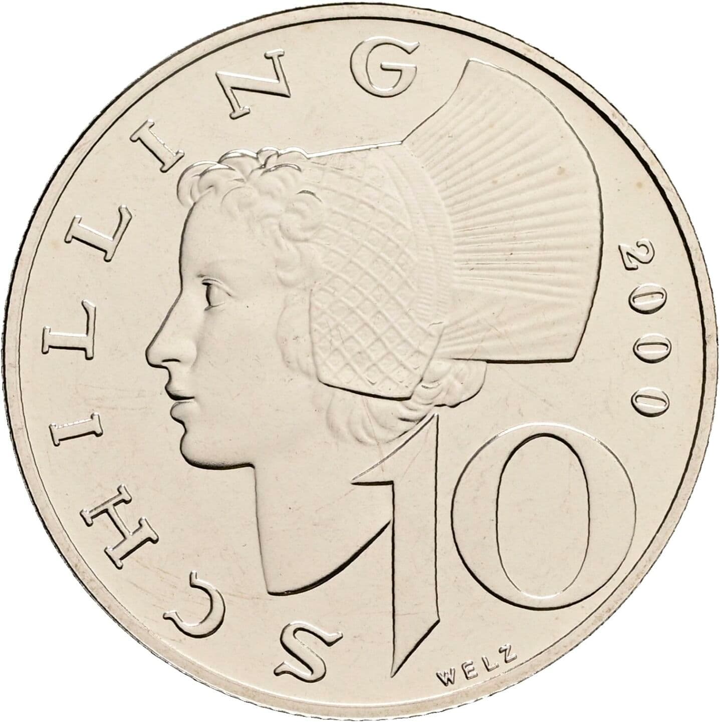 10 Schilling 2000 – Vorderseite
