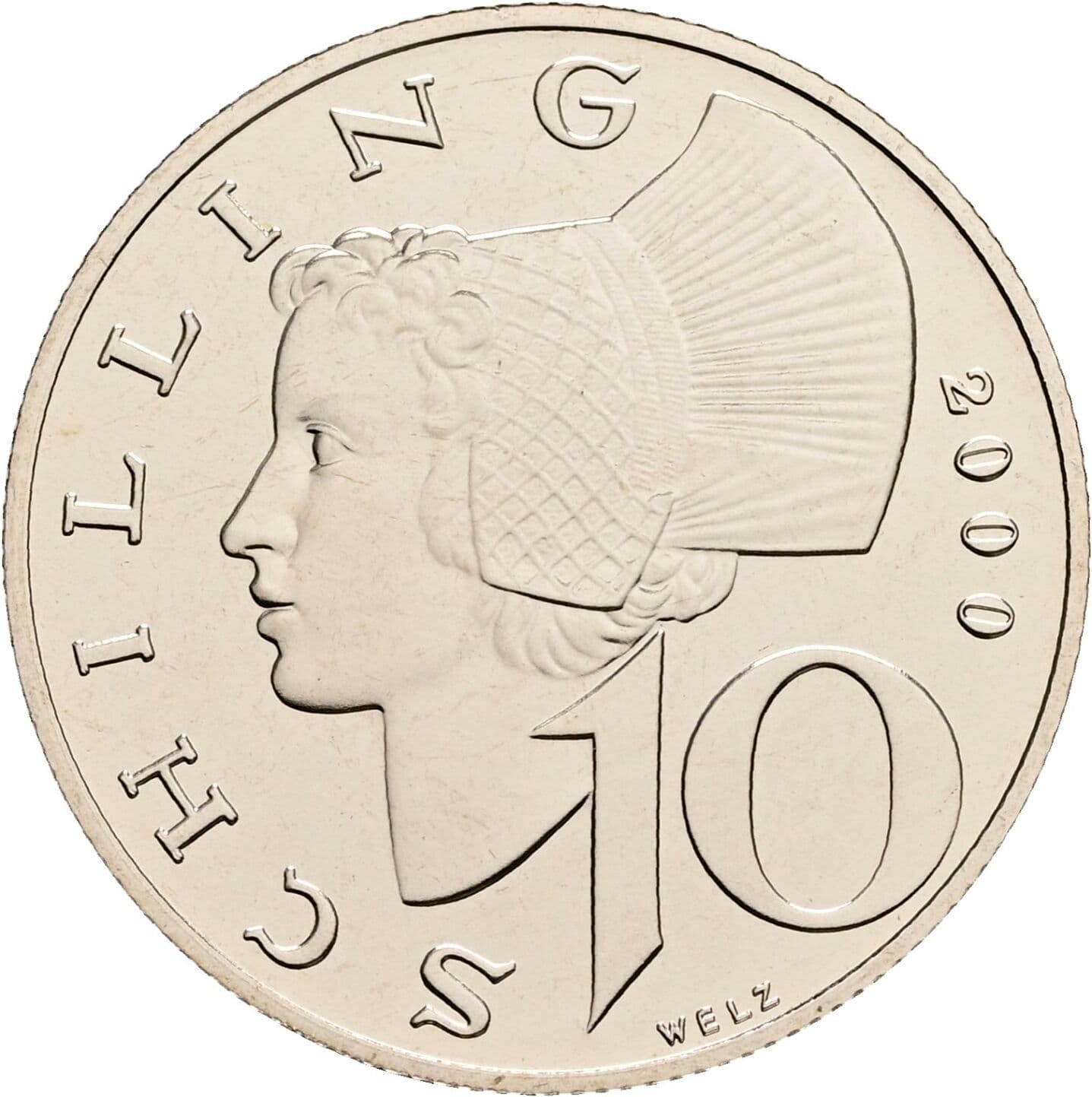 10 Schilling 2000 – Vorderseite