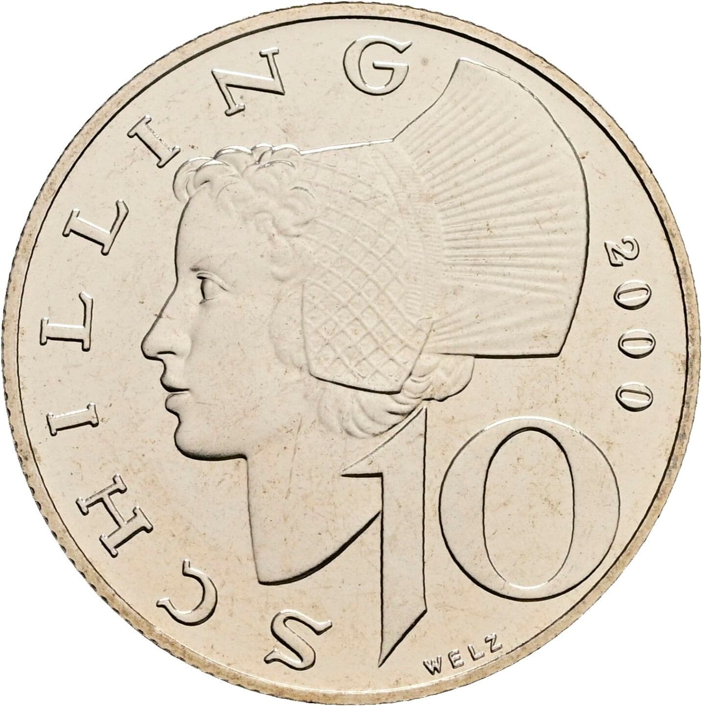 10 Schilling 2000 – Vorderseite