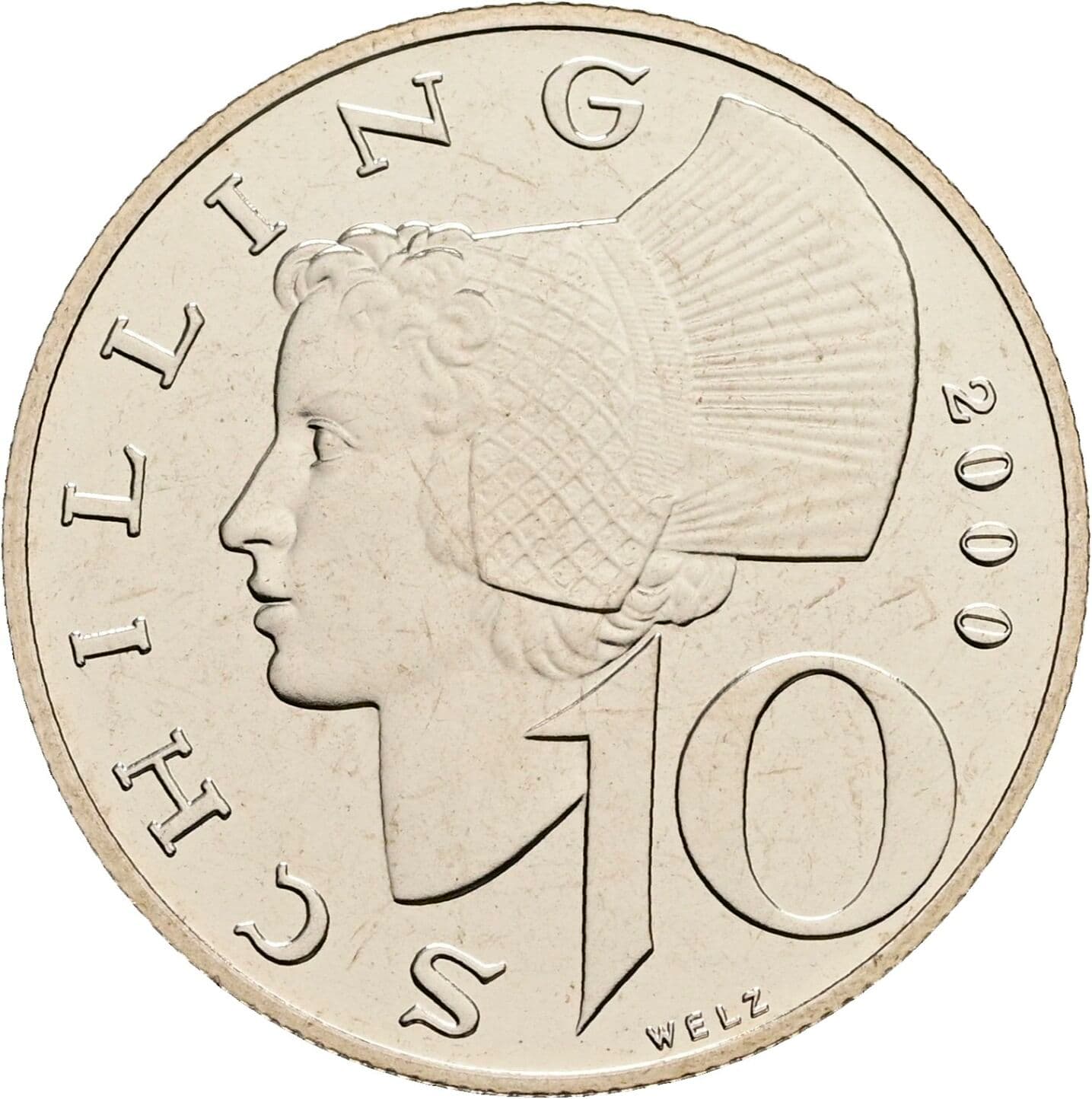 10 Schilling 2000 – Vorderseite