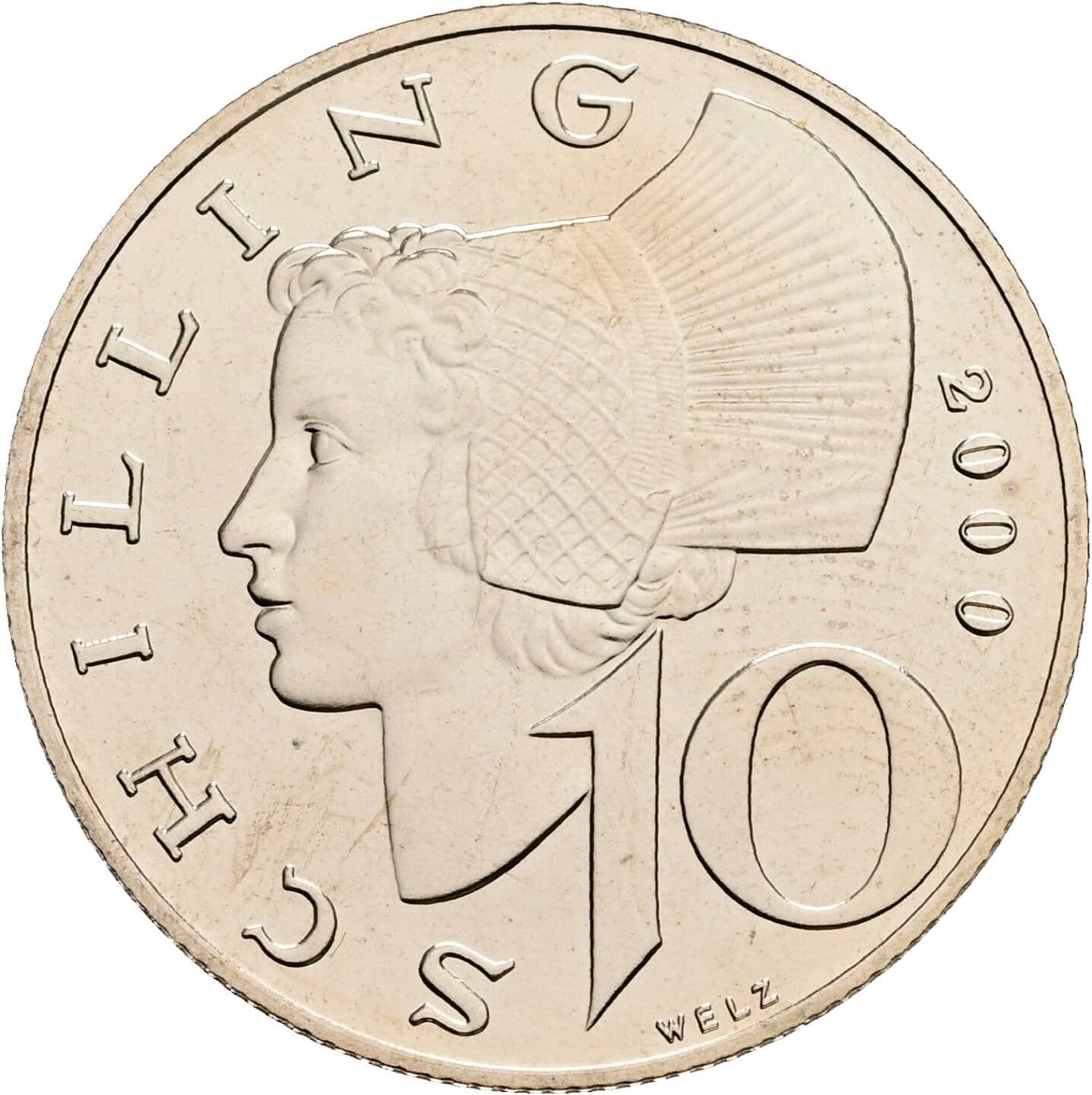 10 Schilling 2000 – Vorderseite