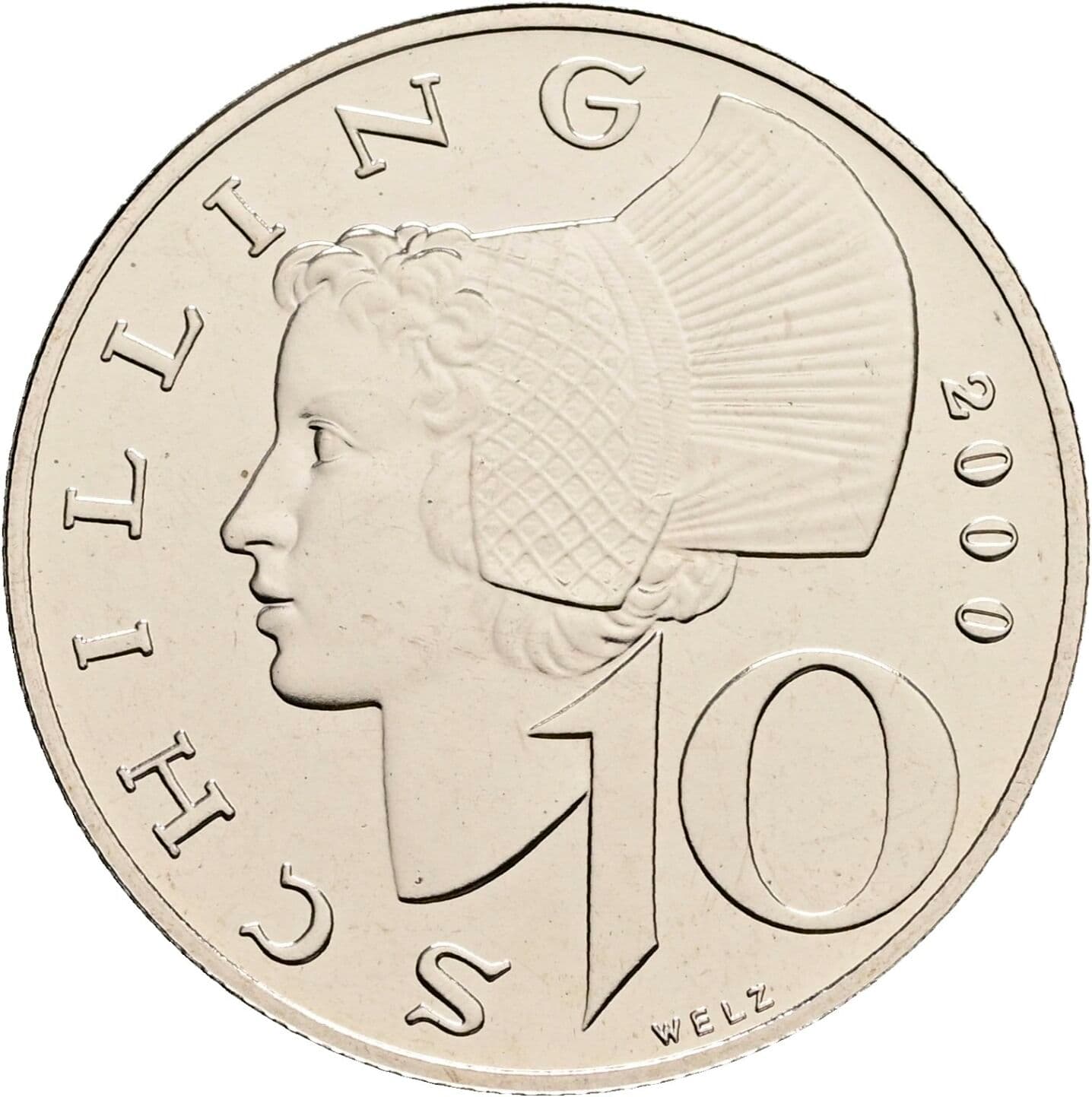 10 Schilling 2000 – Vorderseite