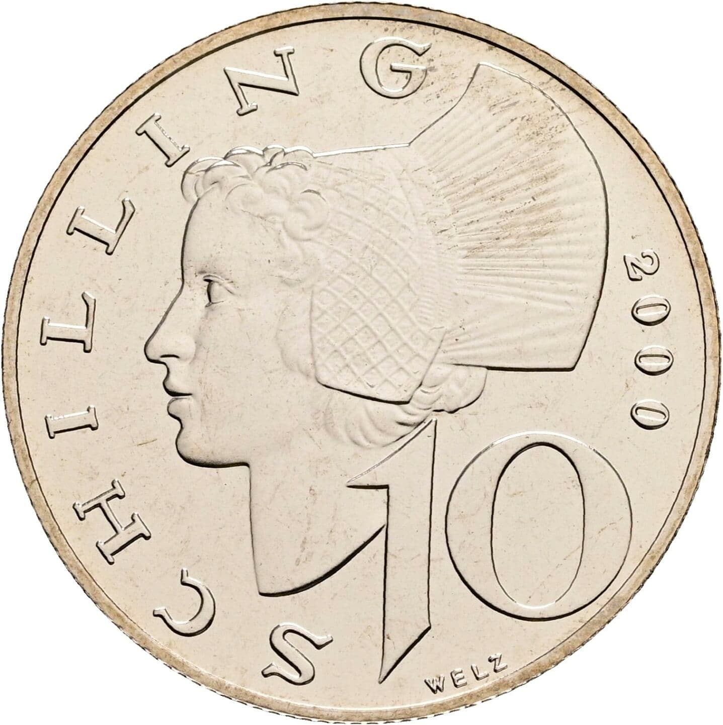10 Schilling 2000 – Vorderseite