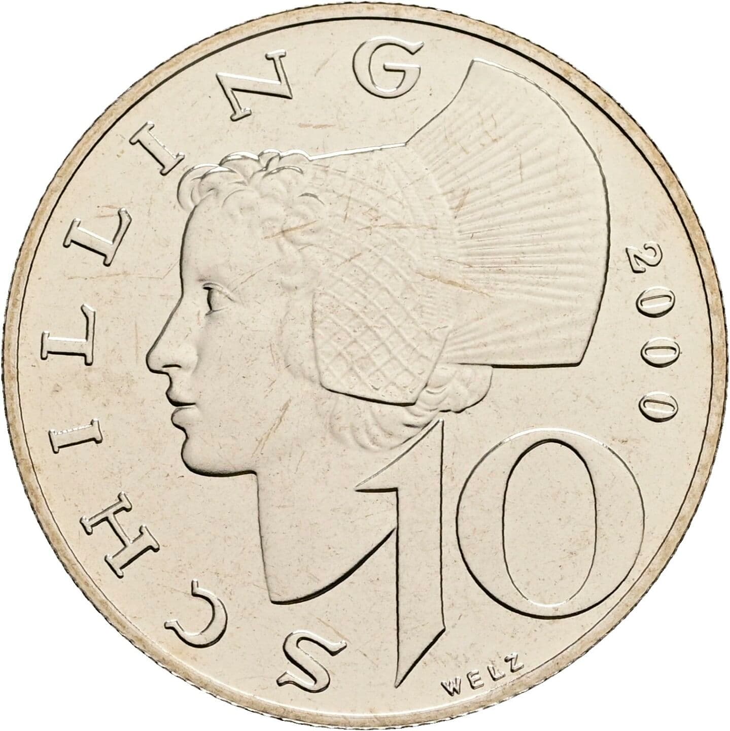 10 Schilling 2000 – Vorderseite