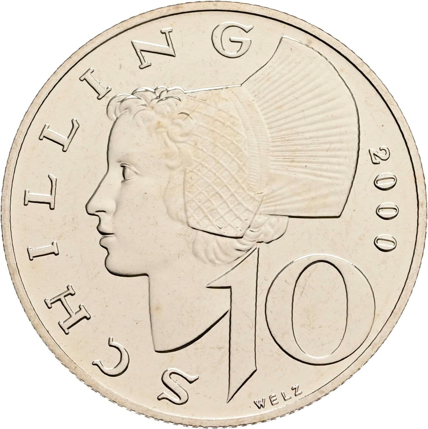 10 Schilling 2000 – Vorderseite