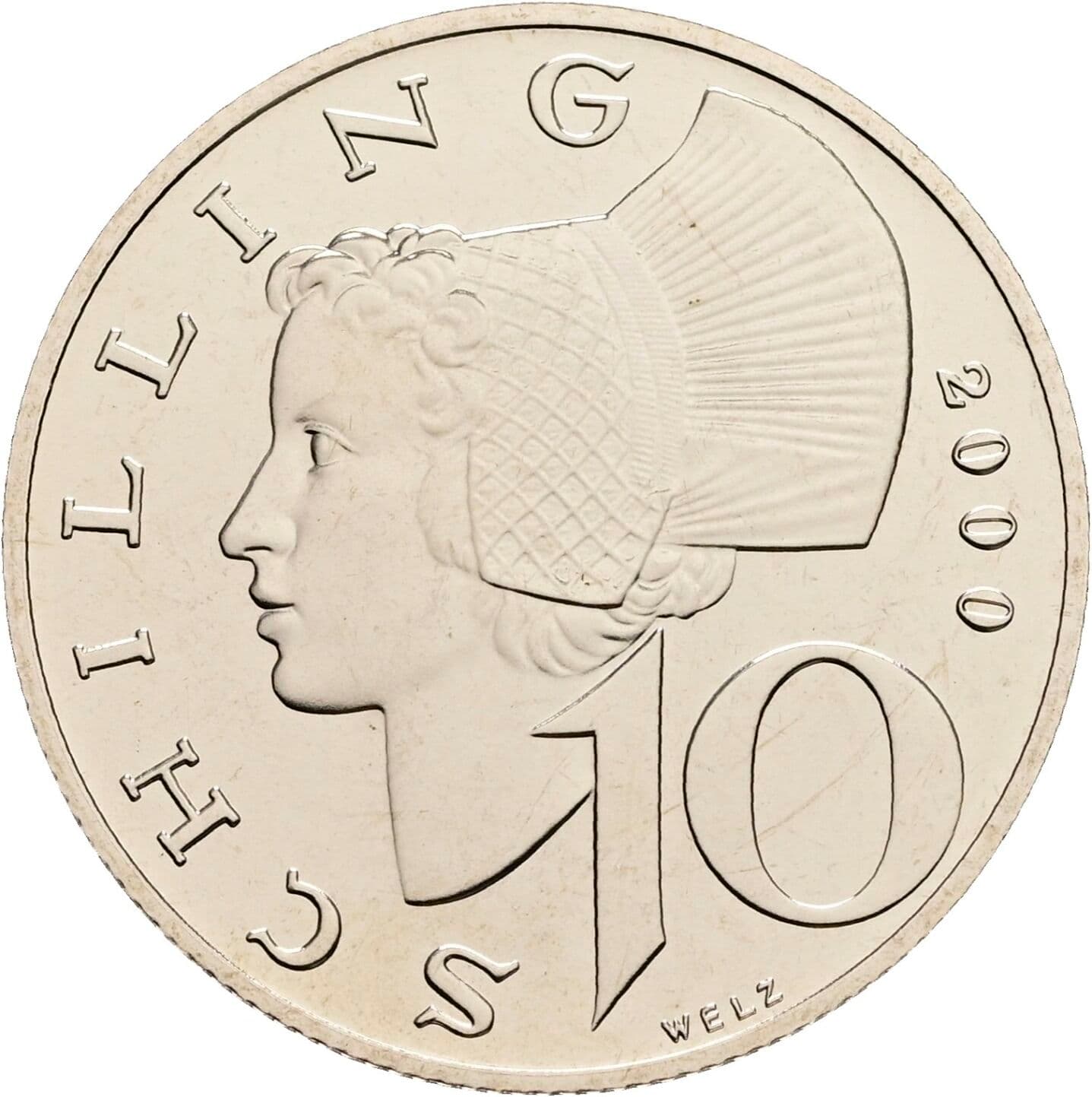 10 Schilling 2000 – Vorderseite