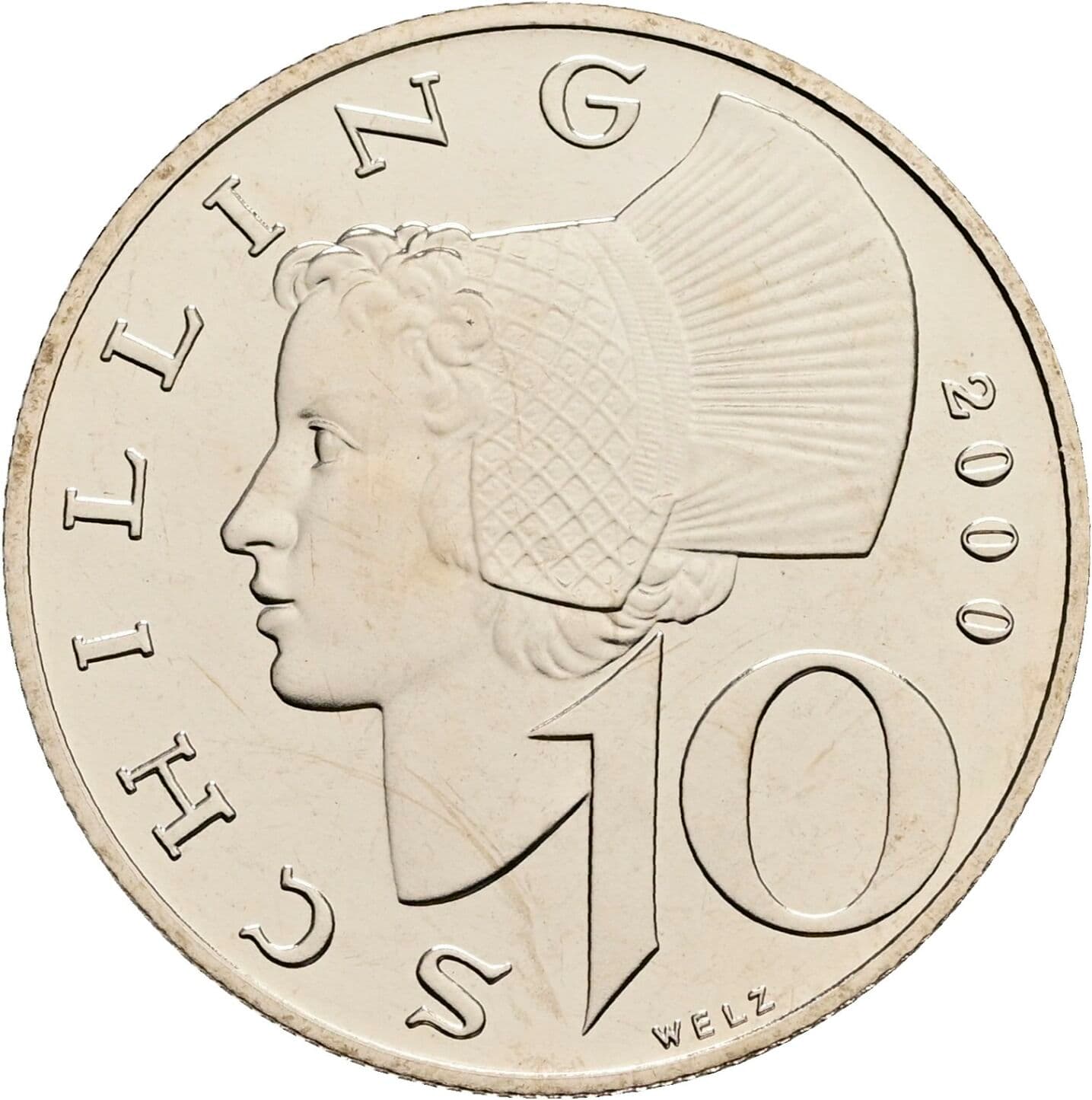 10 Schilling 2000 – Vorderseite
