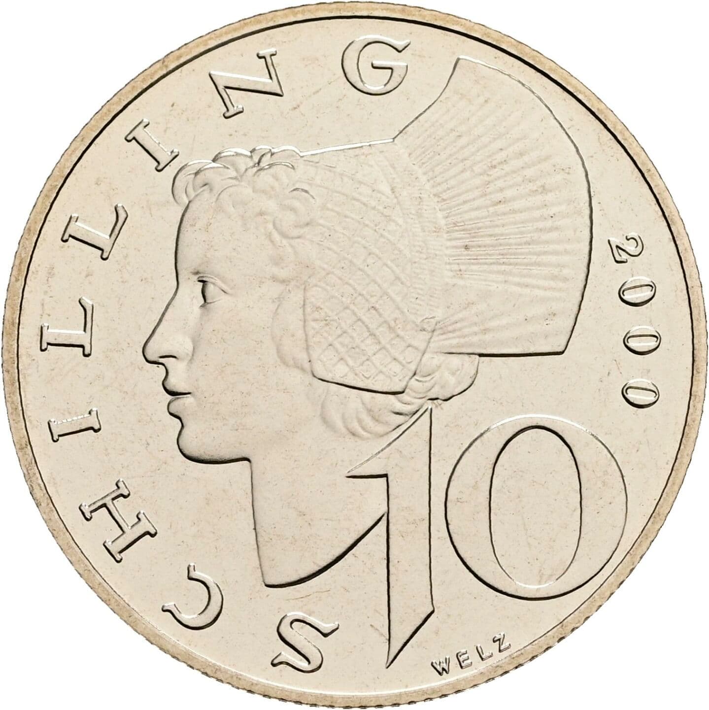 10 Schilling 2000 – Vorderseite