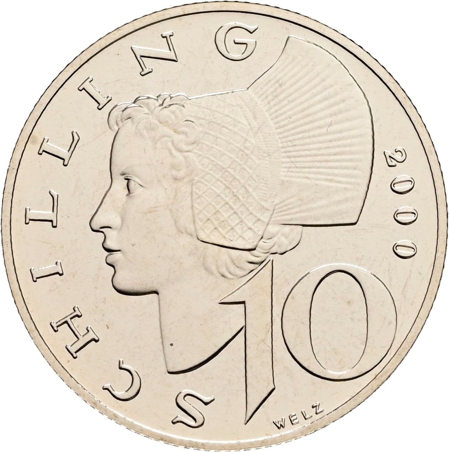 10 Schilling 2000 – Vorderseite