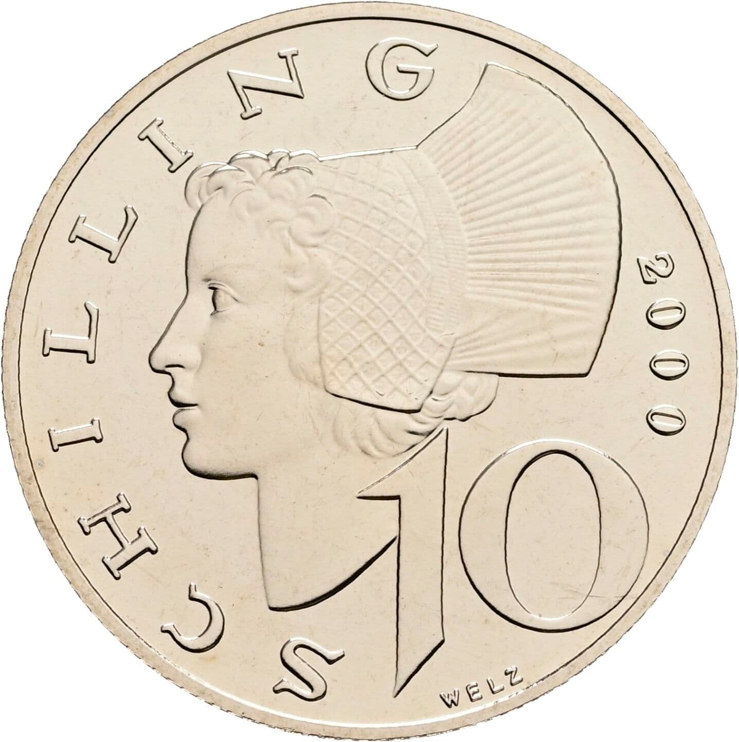 10 Schilling 2000 – Vorderseite