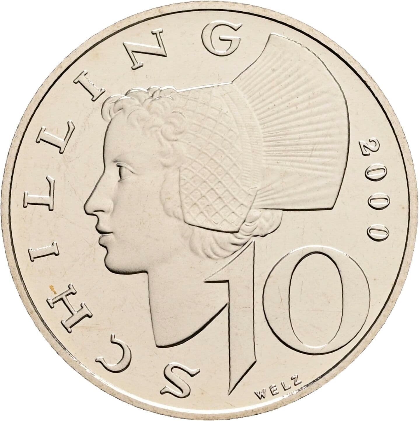 10 Schilling 2000 – Vorderseite