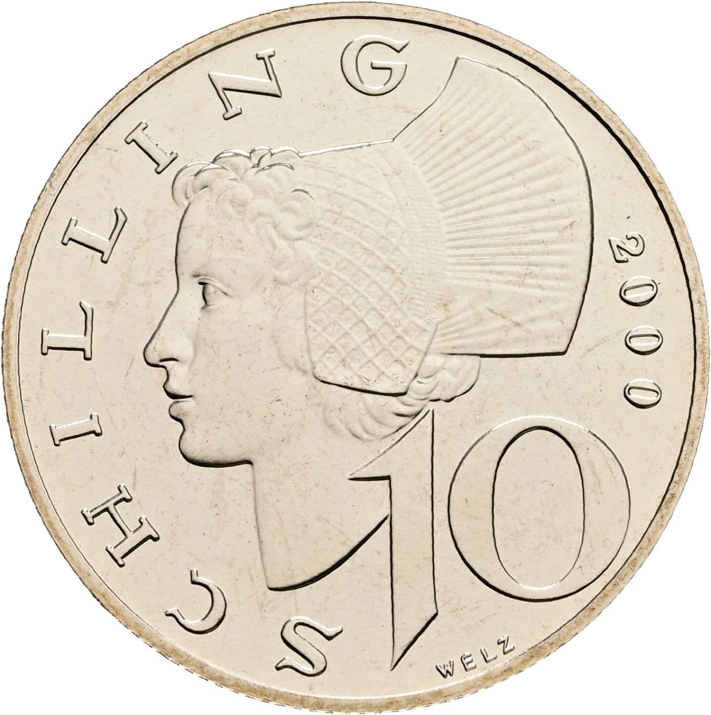 10 Schilling 2000 – Vorderseite