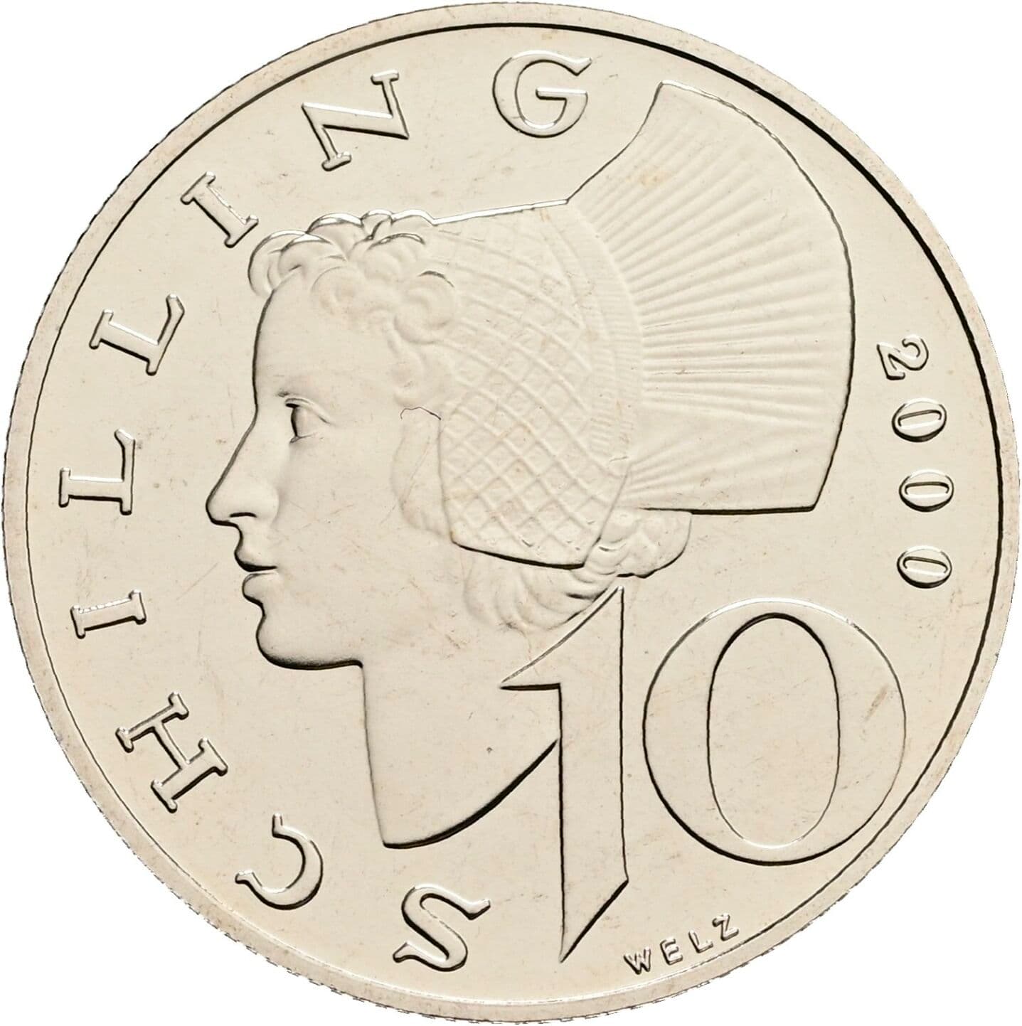 10 Schilling 2000 – Vorderseite