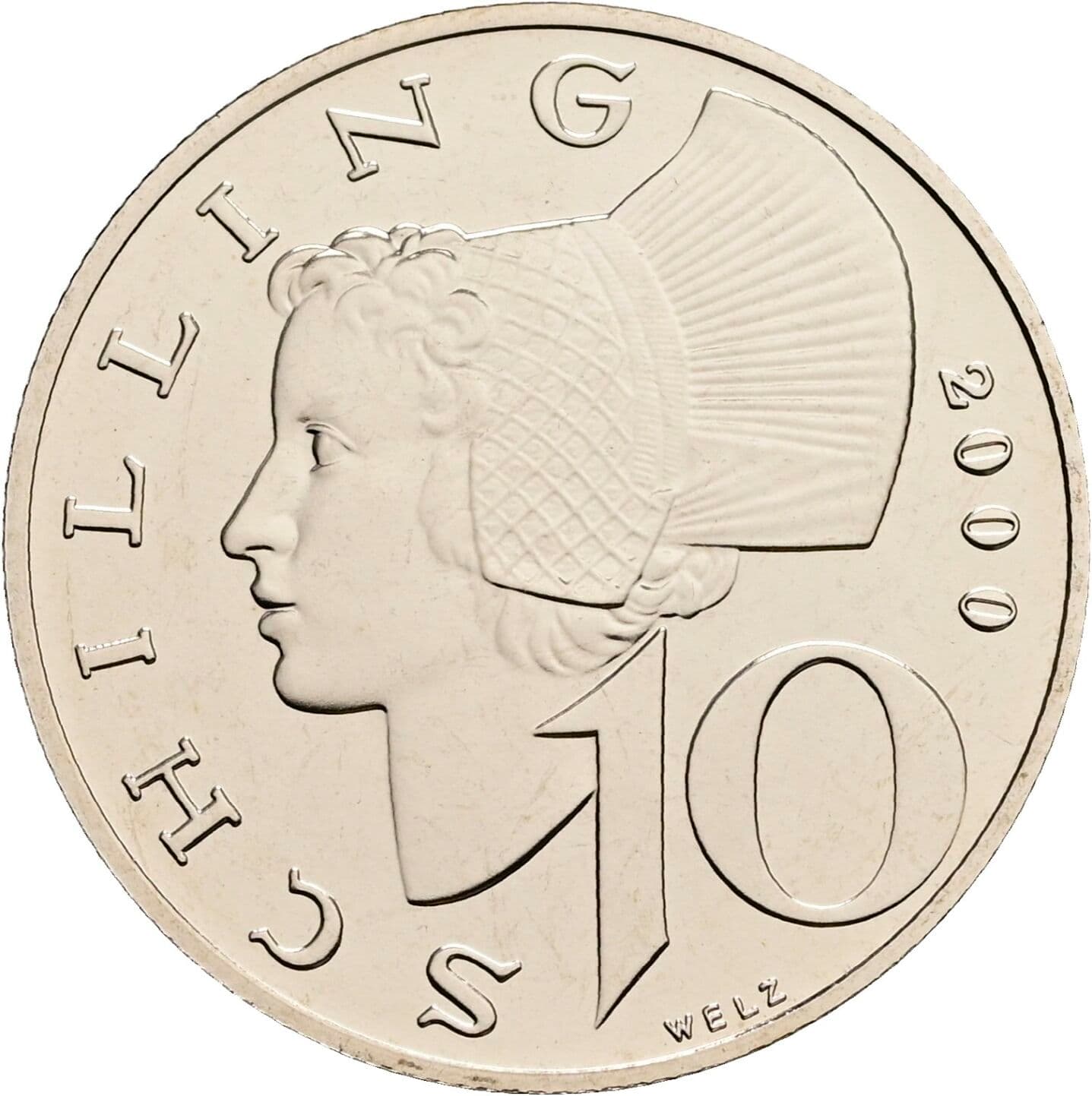 10 Schilling 2000 – Vorderseite