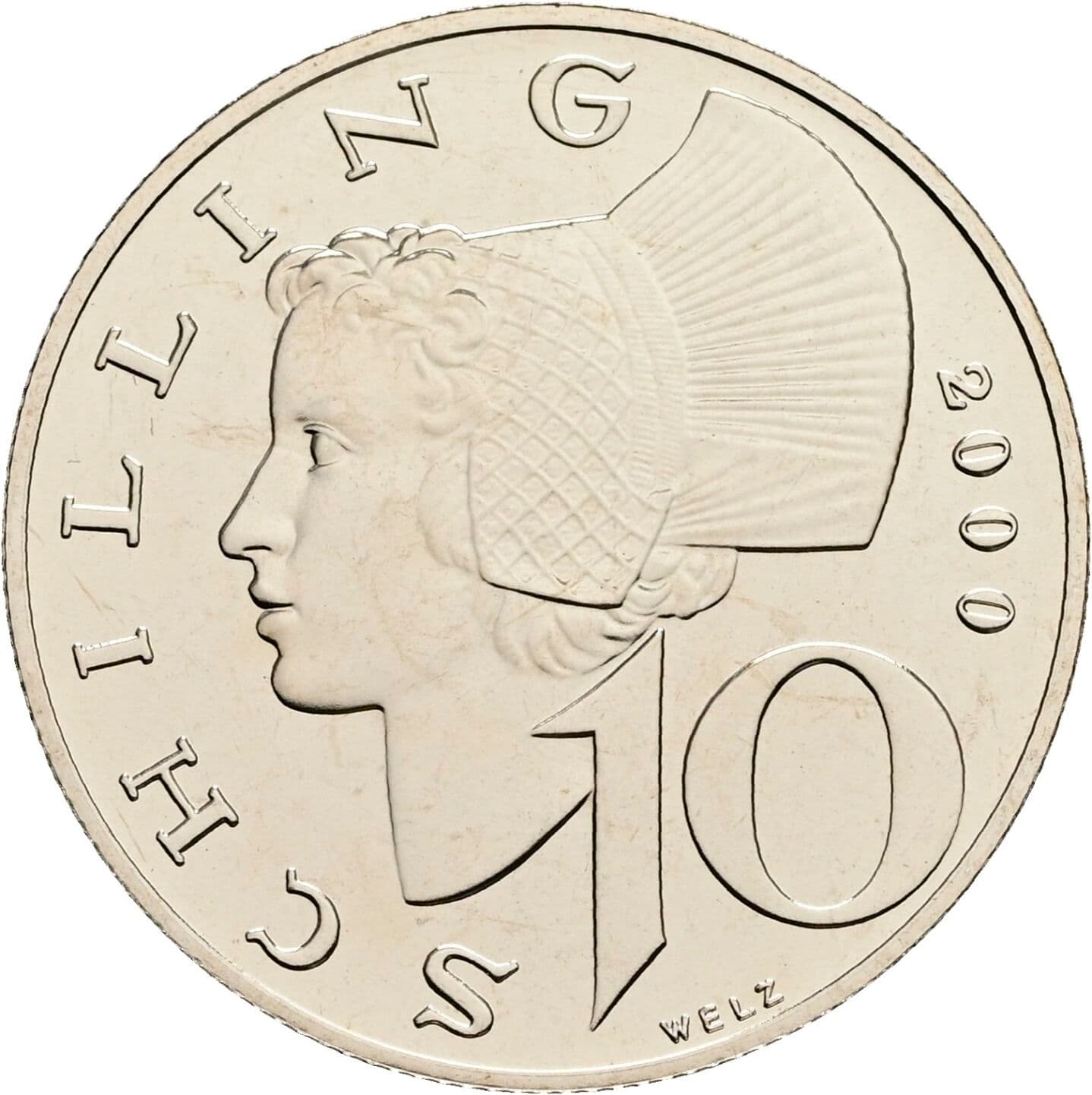10 Schilling 2000 – Vorderseite