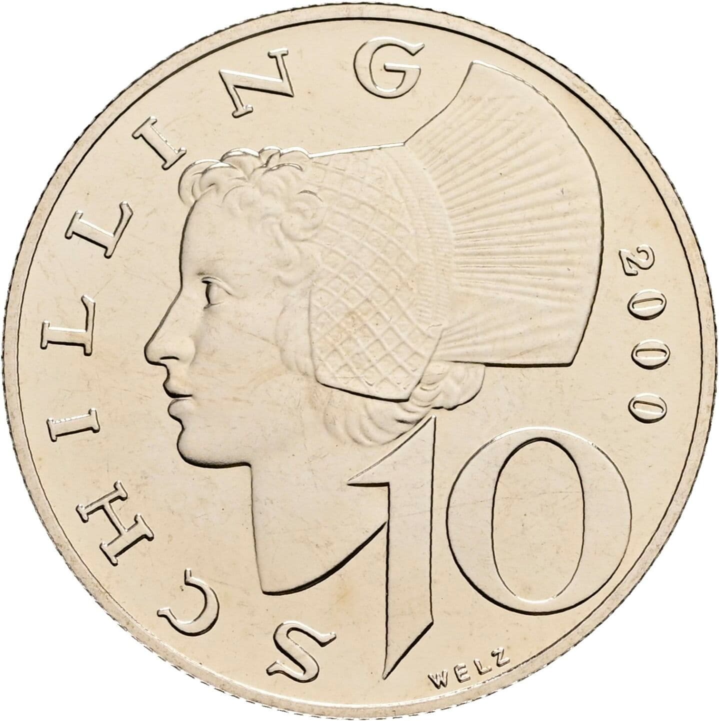 10 Schilling 2000 – Vorderseite