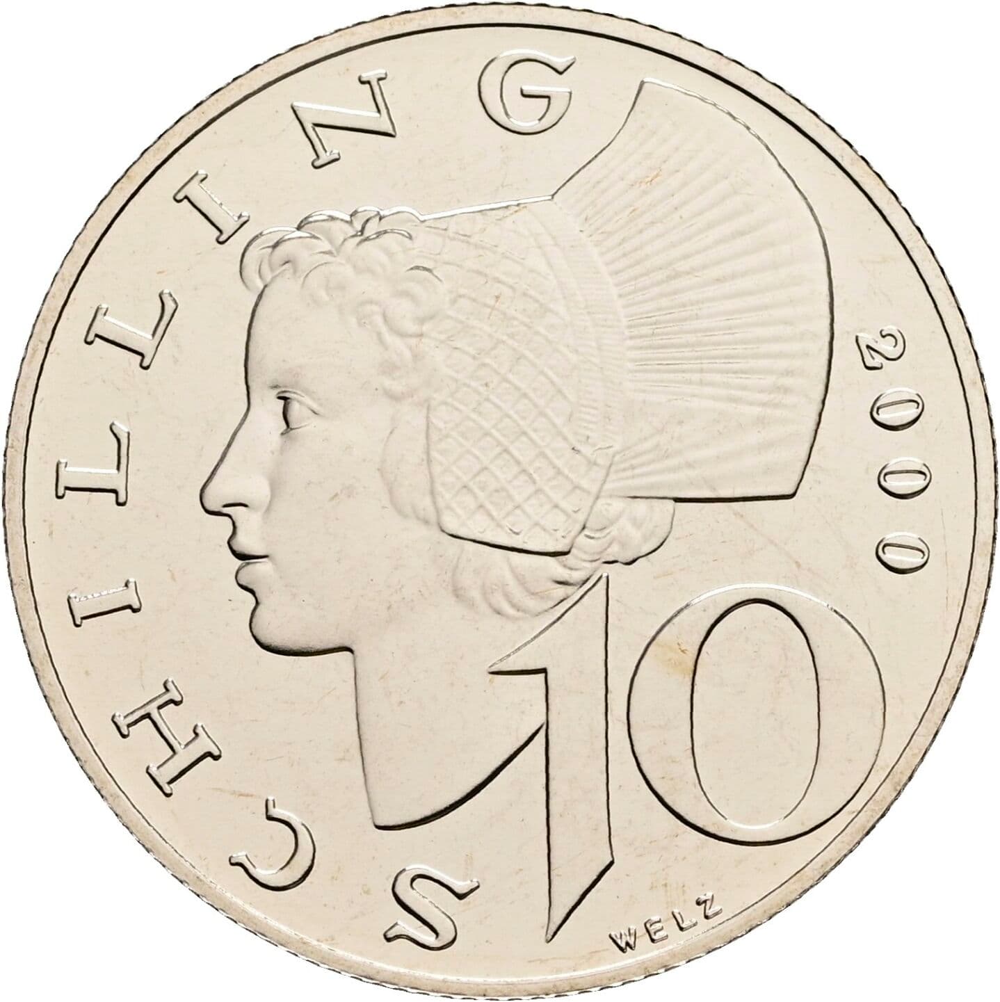 10 Schilling 2000 – Vorderseite