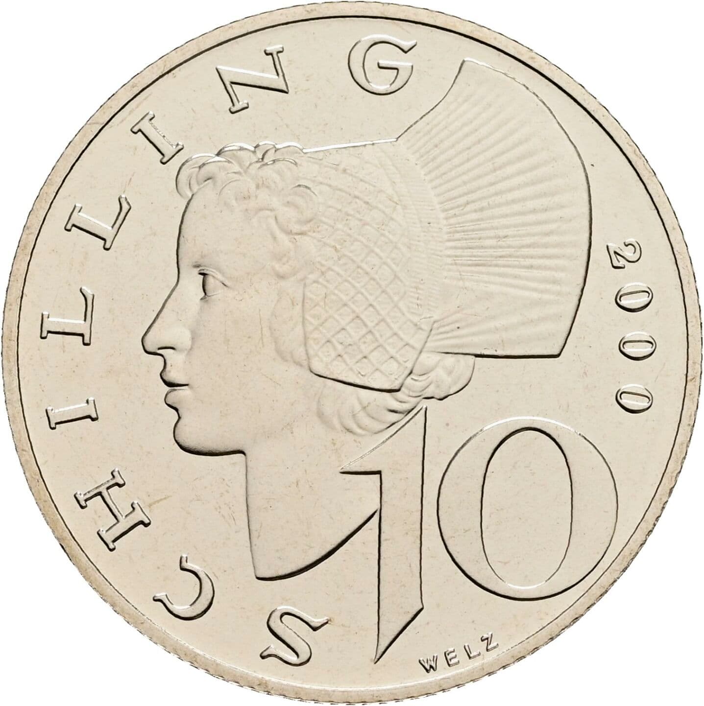 10 Schilling 2000 – Vorderseite