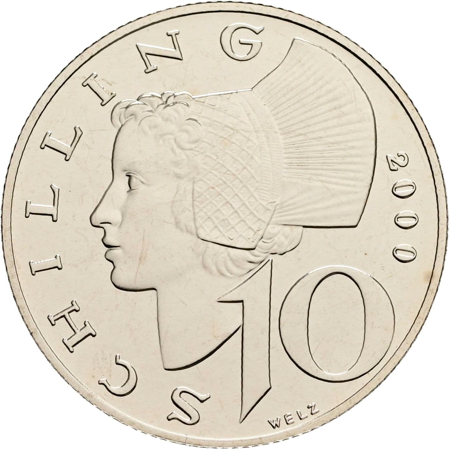 10 Schilling 2000 – Vorderseite