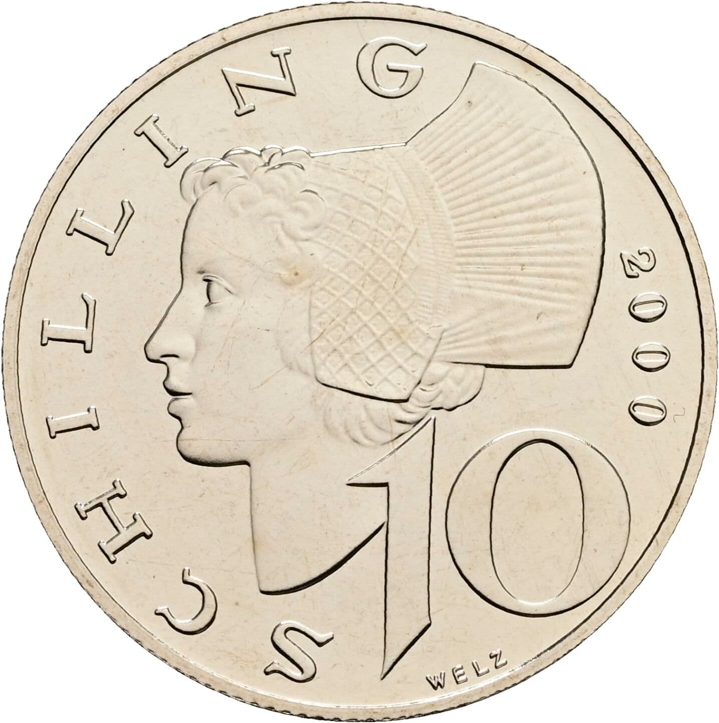 10 Schilling 2000 – Vorderseite