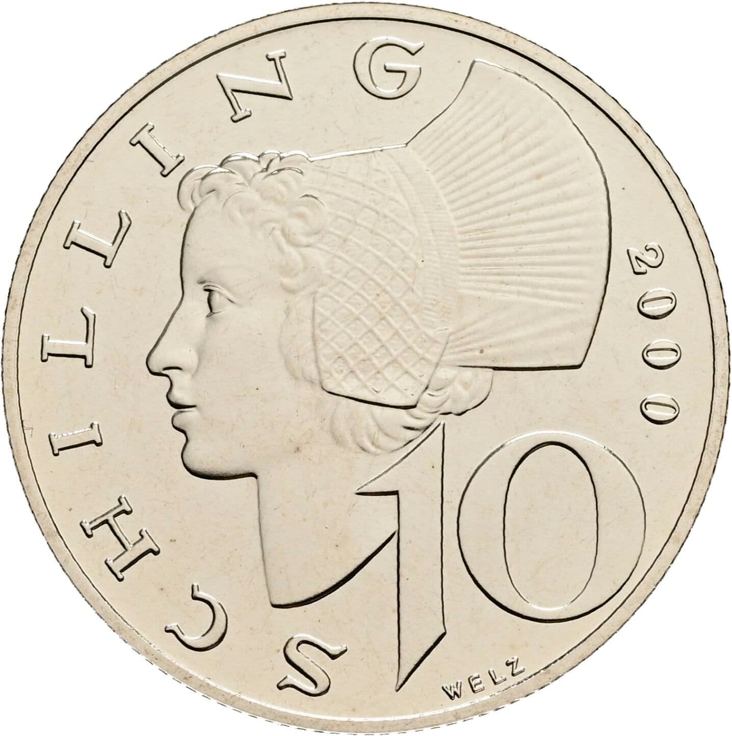 10 Schilling 2000 – Vorderseite
