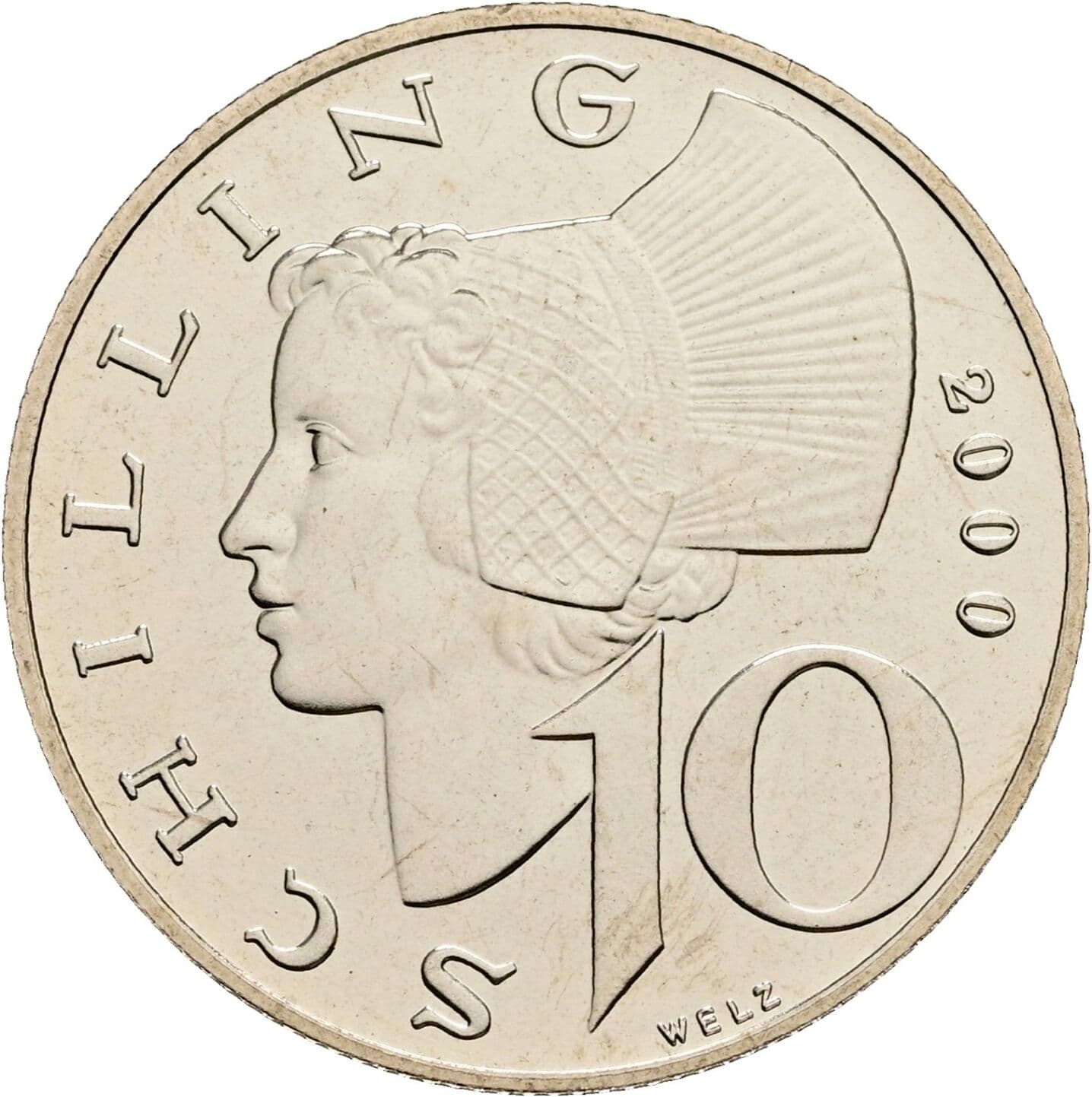 10 Schilling 2000 – Vorderseite