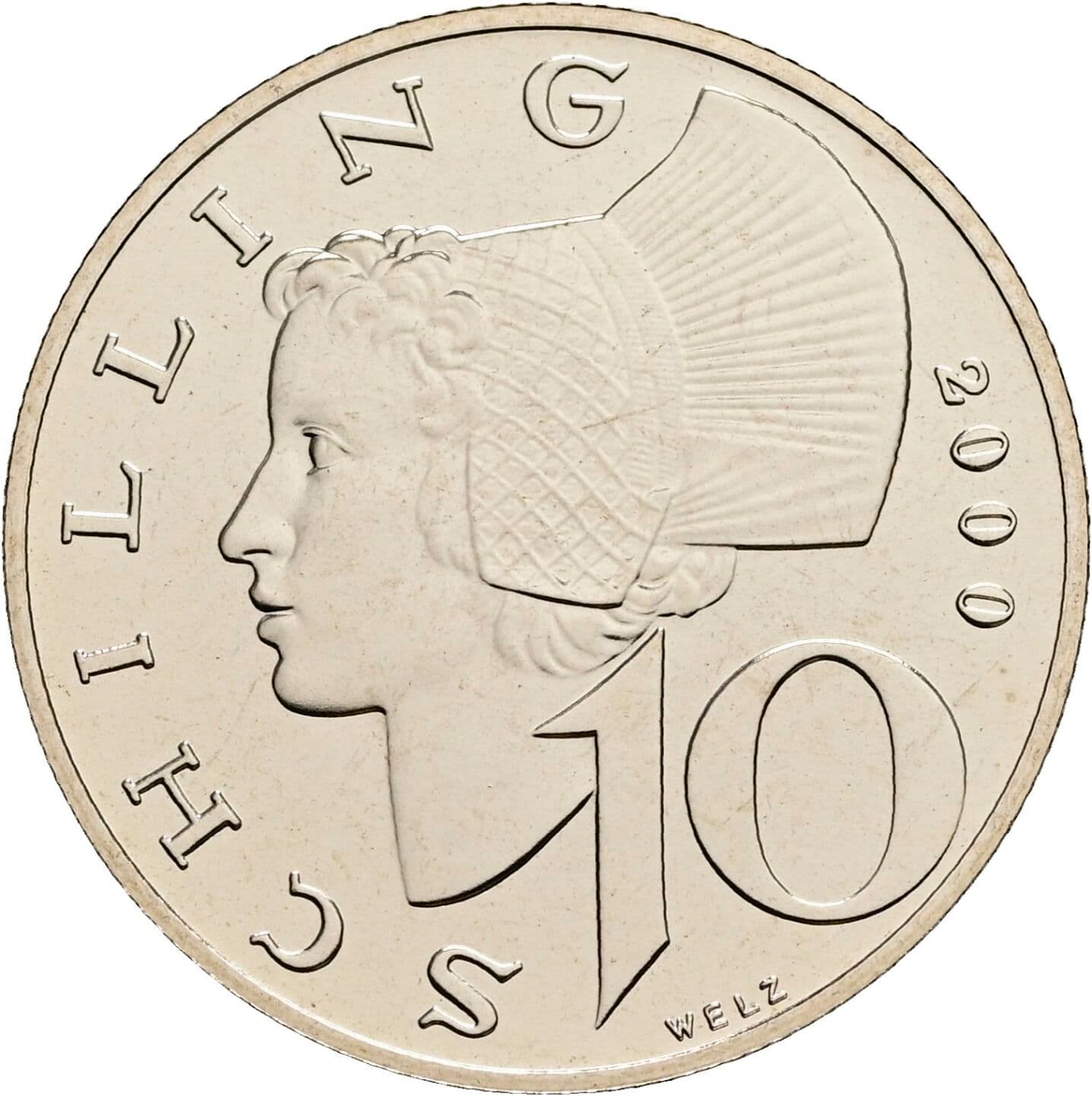 10 Schilling 2000 – Vorderseite