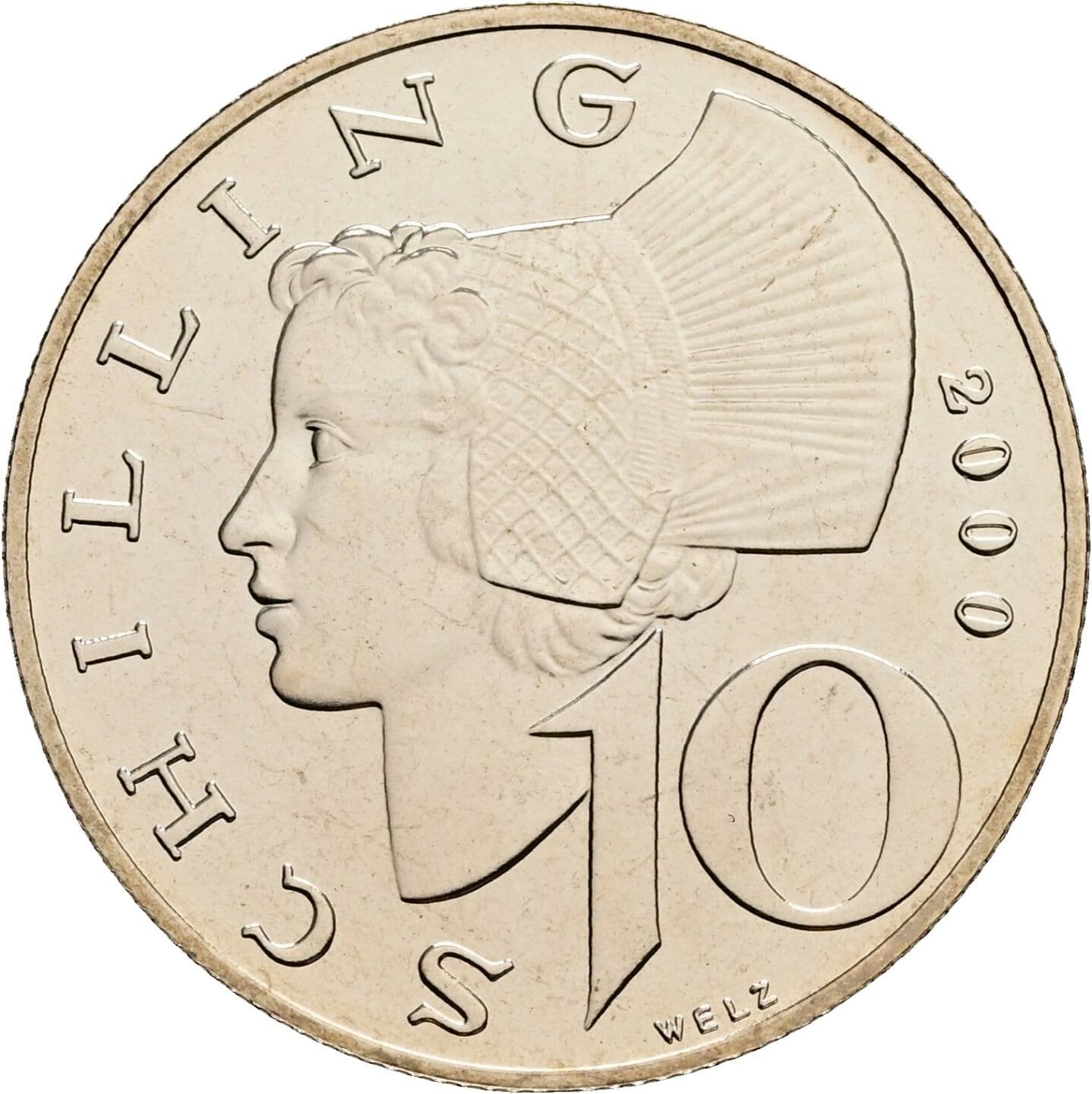 10 Schilling 2000 – Vorderseite