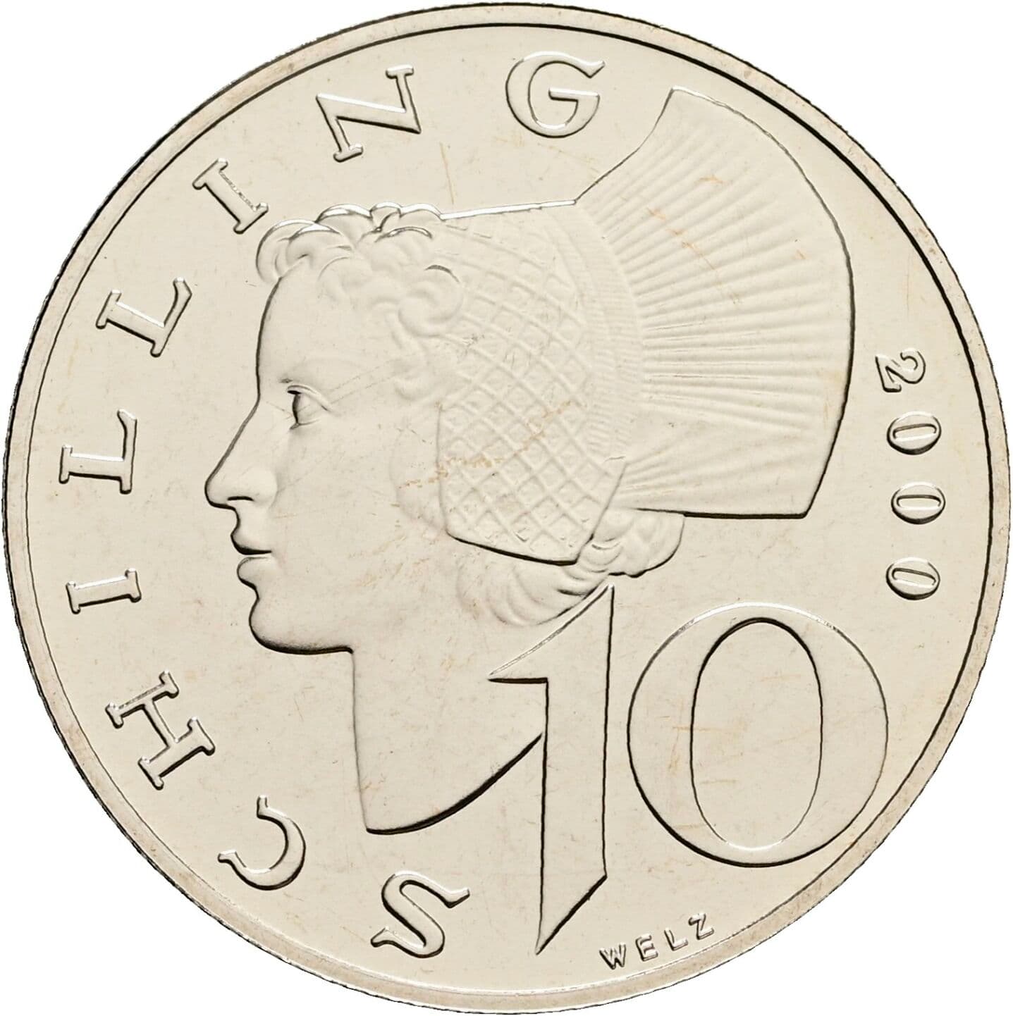 10 Schilling 2000 – Vorderseite