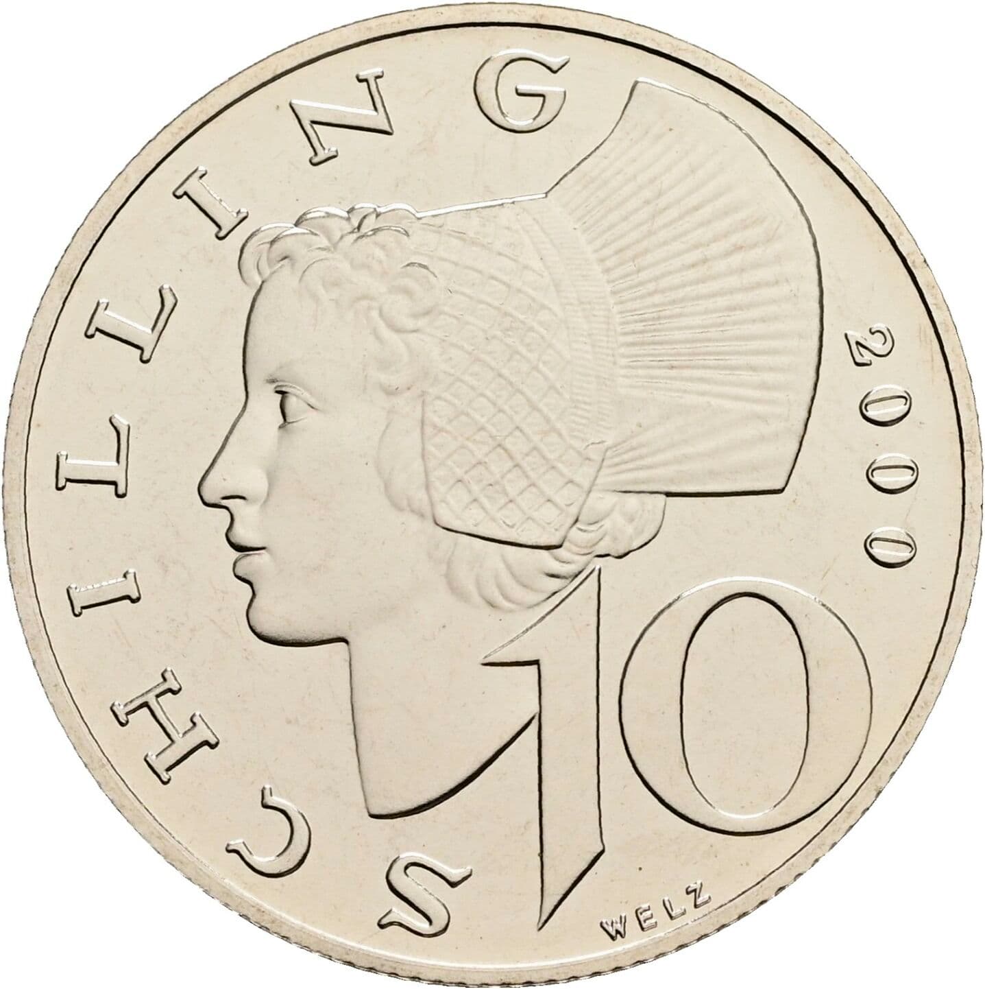 10 Schilling 2000 – Vorderseite