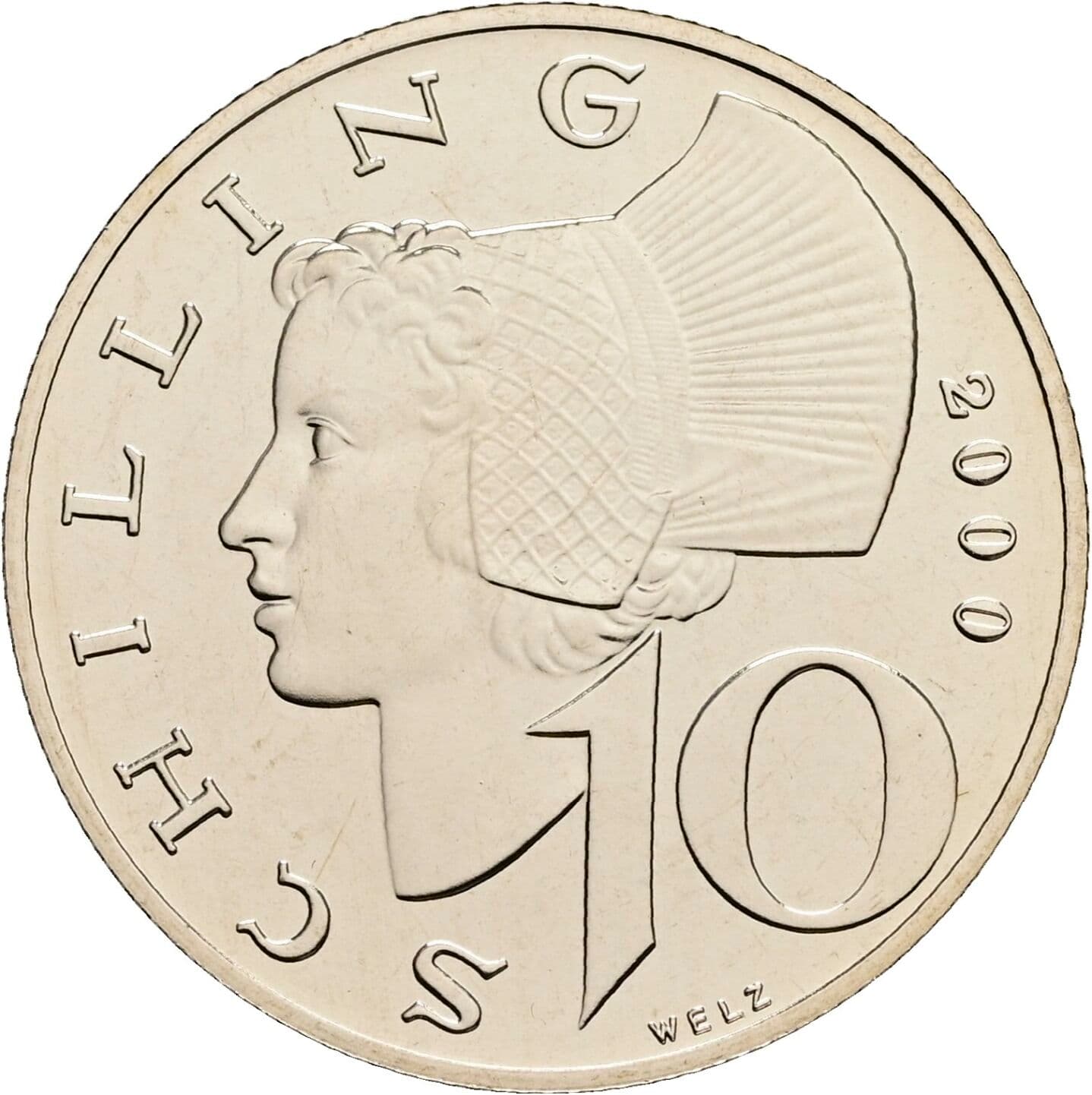 10 Schilling 2000 – Vorderseite