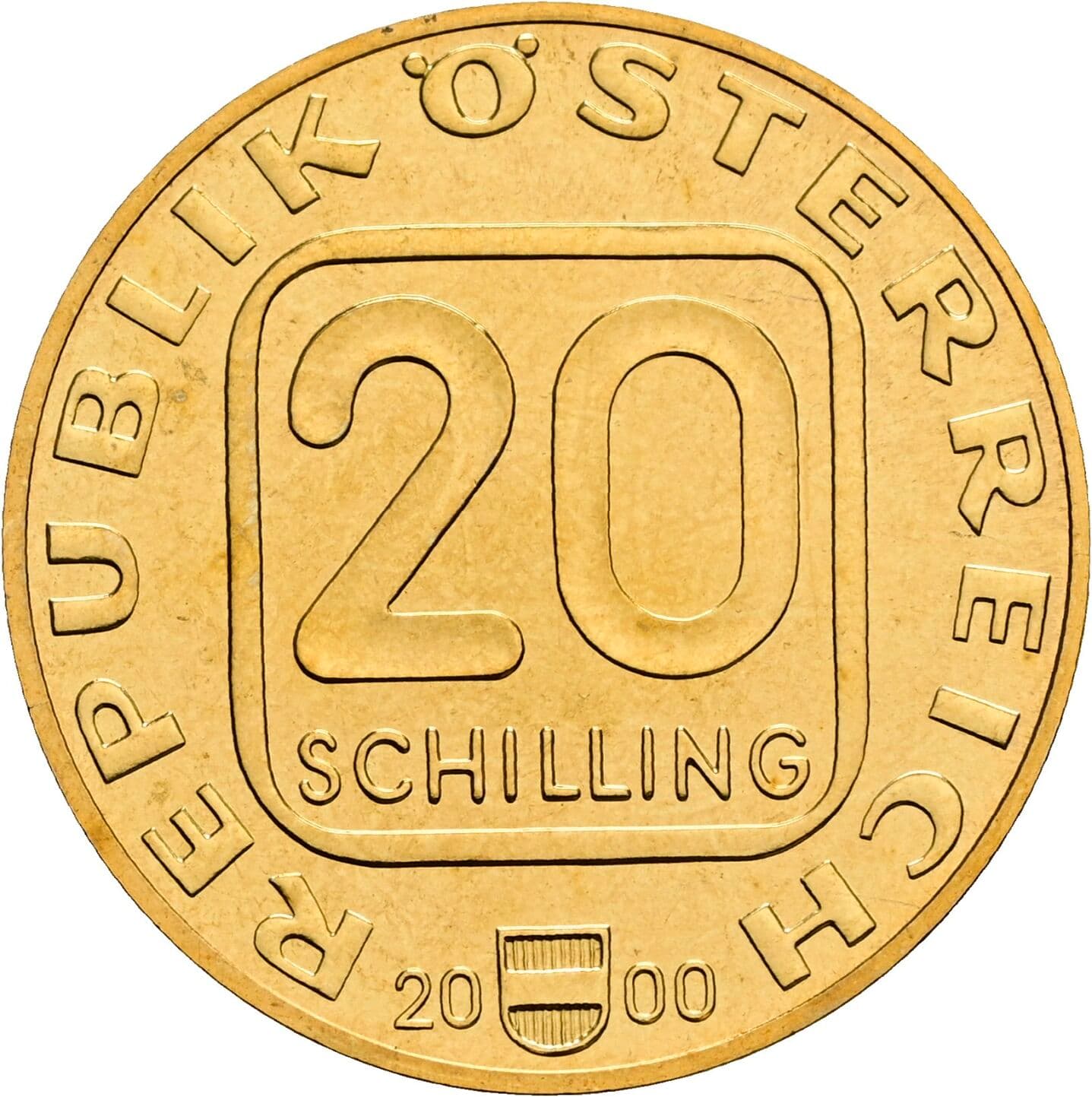 20 Schilling 2000 – Vorderseite