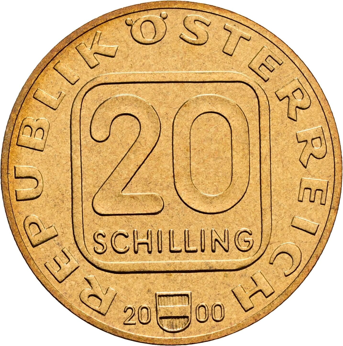 20 Schilling 2000 – Vorderseite