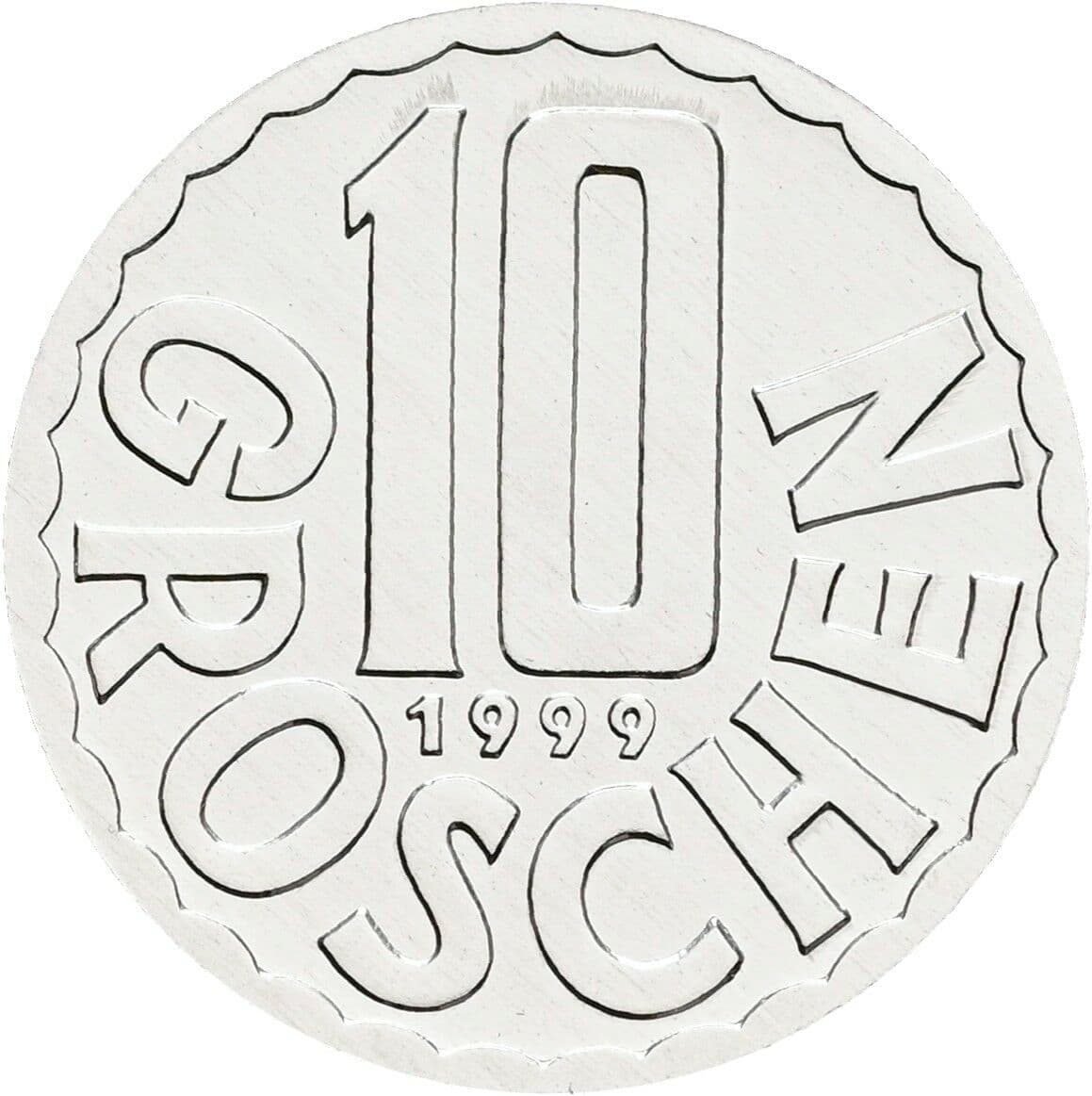 10 Groschen 1999 – Vorderseite