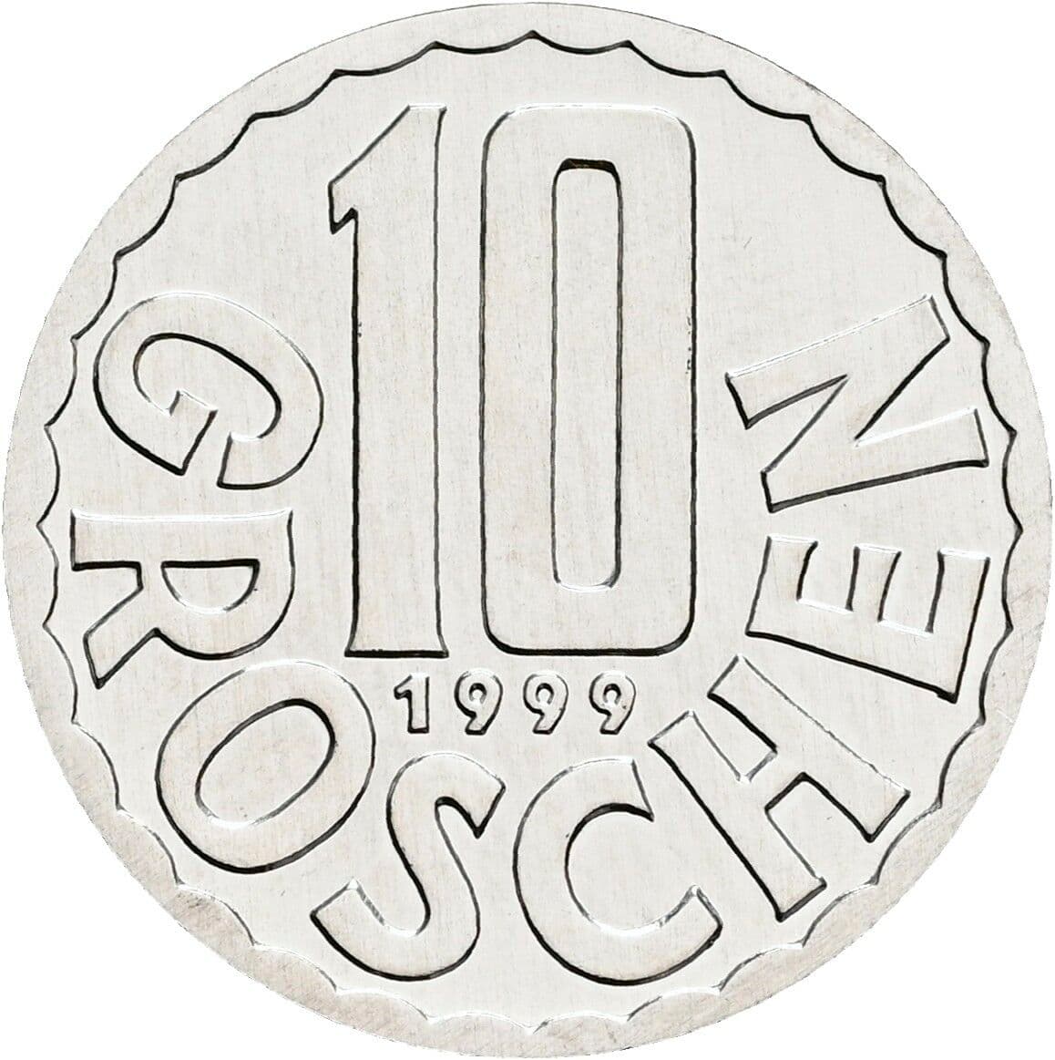 10 Groschen 1999 – Vorderseite
