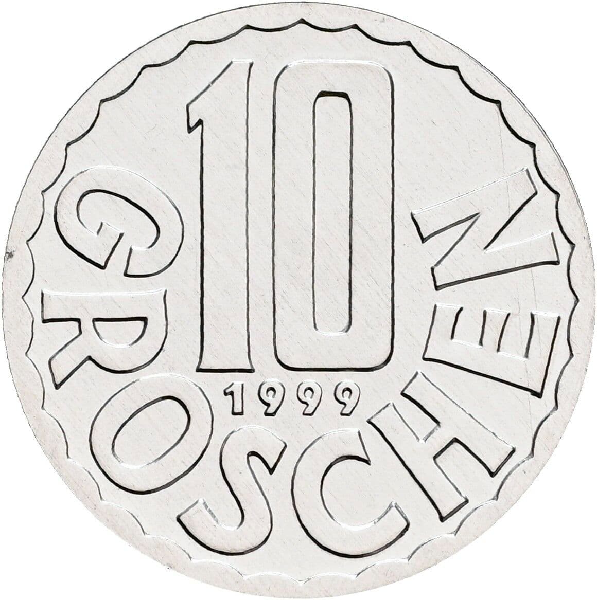 10 Groschen 1999 – Vorderseite