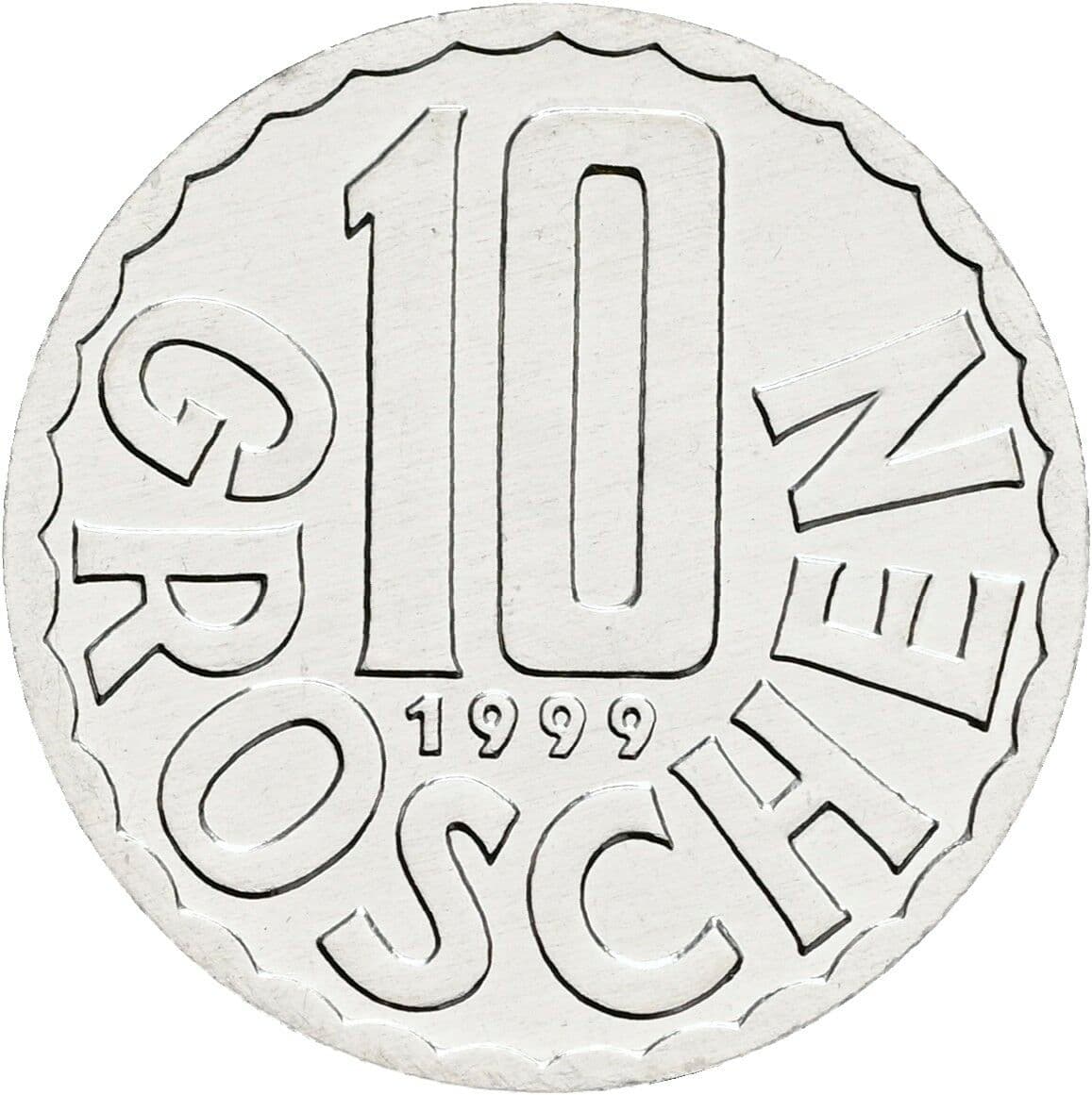10 Groschen 1999 – Vorderseite