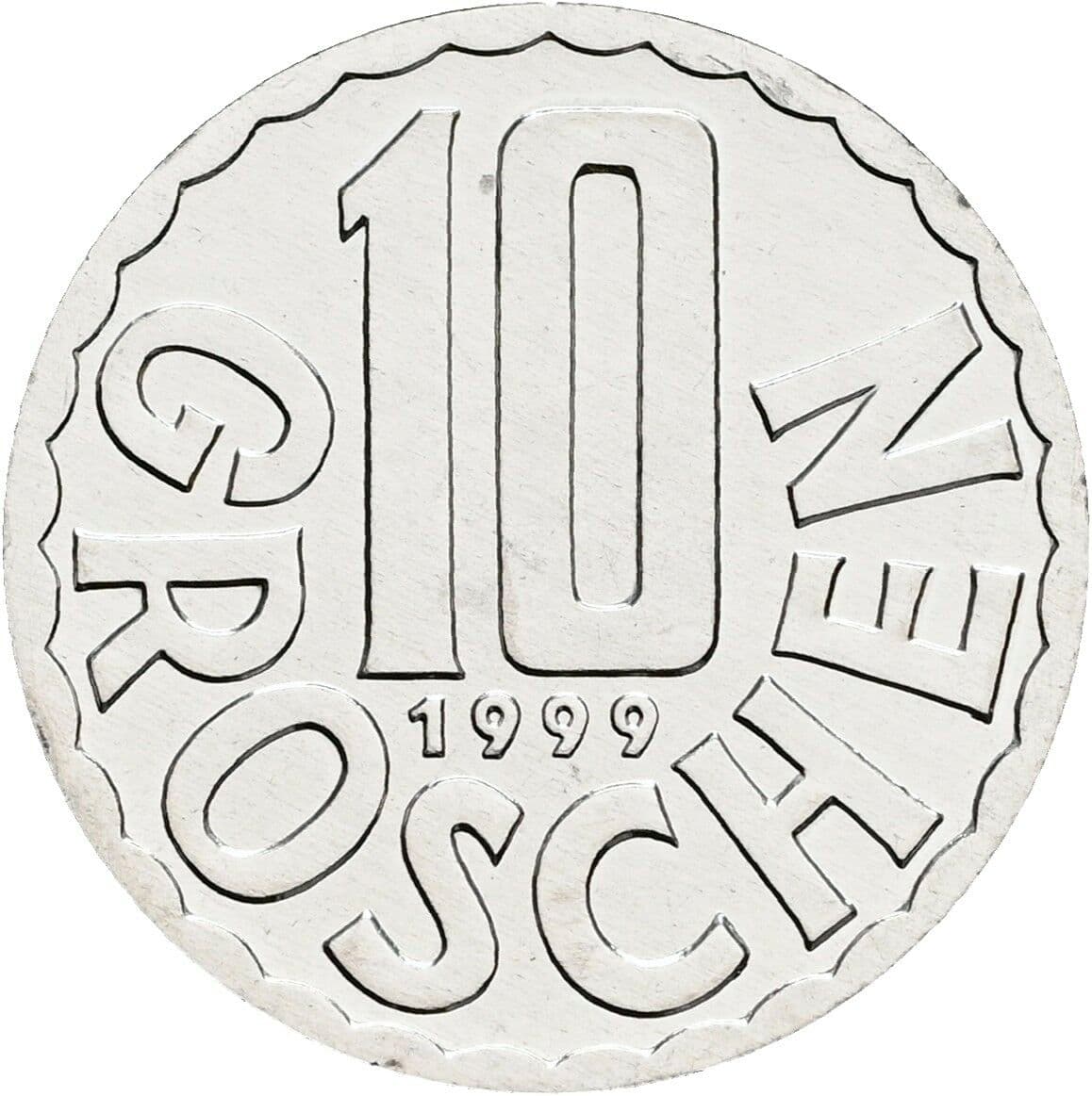 10 Groschen 1999 – Vorderseite