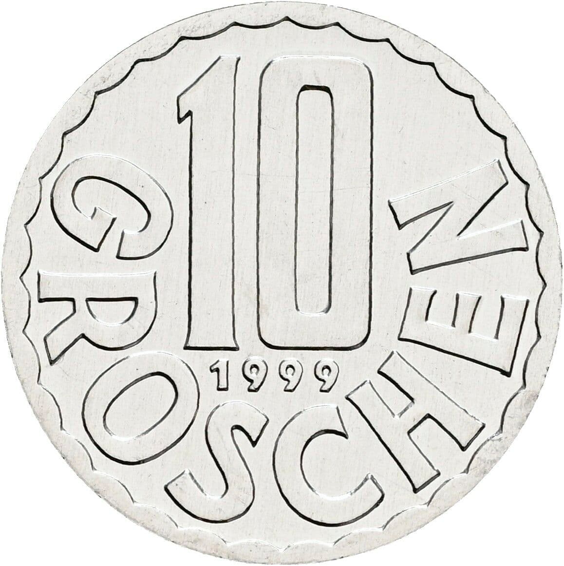 10 Groschen 1999 – Vorderseite