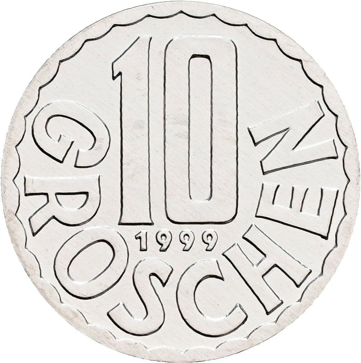 10 Groschen 1999 – Vorderseite
