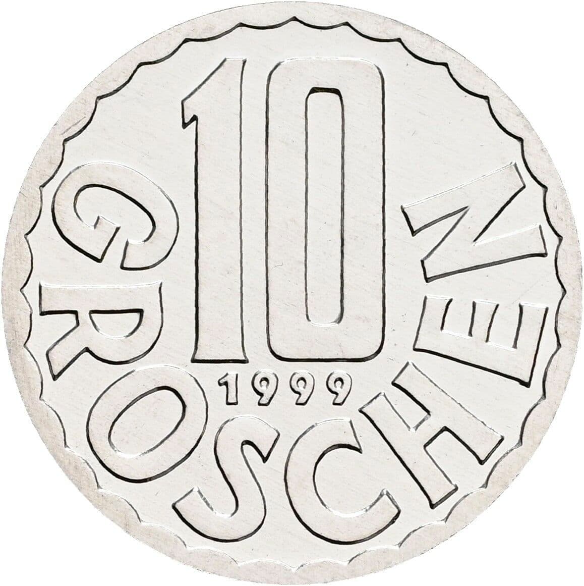 10 Groschen 1999 – Vorderseite