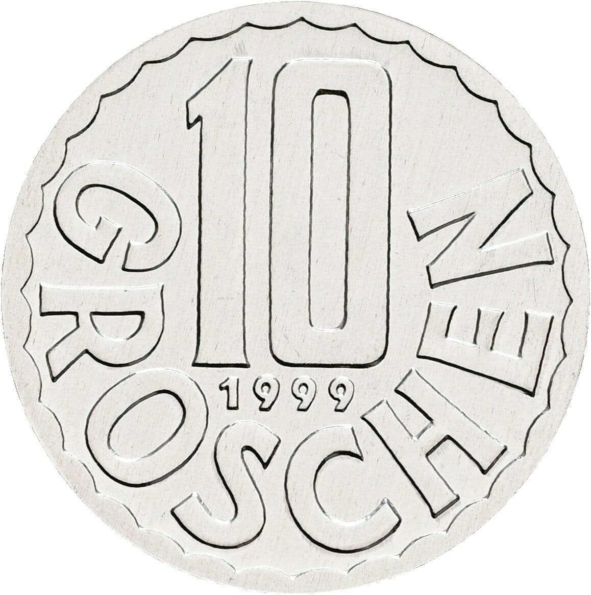 10 Groschen 1999 – Vorderseite