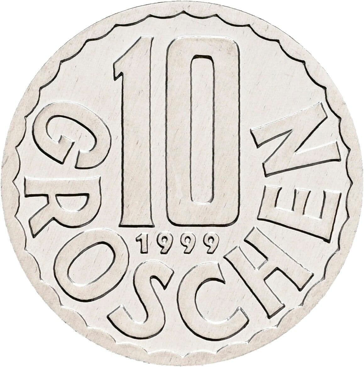 10 Groschen 1999 – Vorderseite