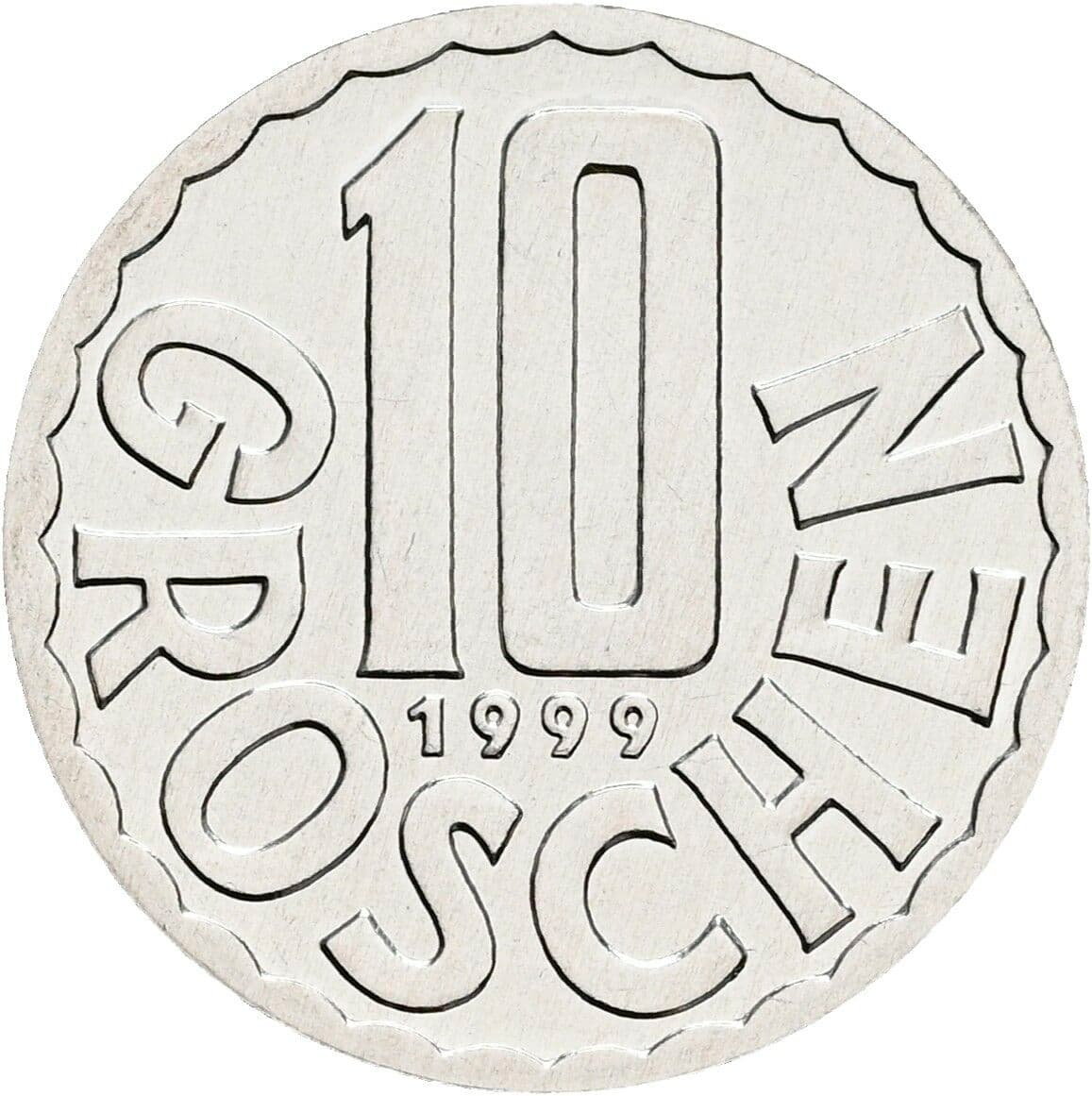 10 Groschen 1999 – Vorderseite