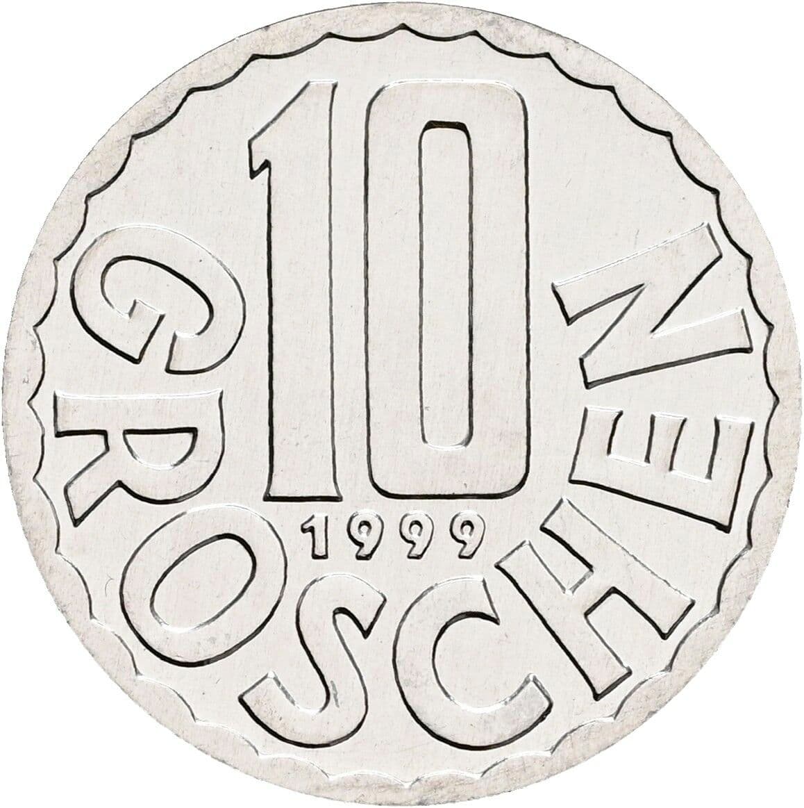 10 Groschen 1999 – Vorderseite