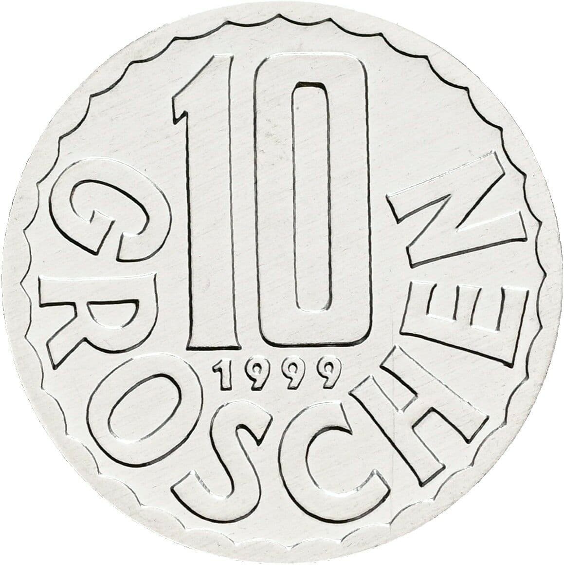 10 Groschen 1999 – Vorderseite