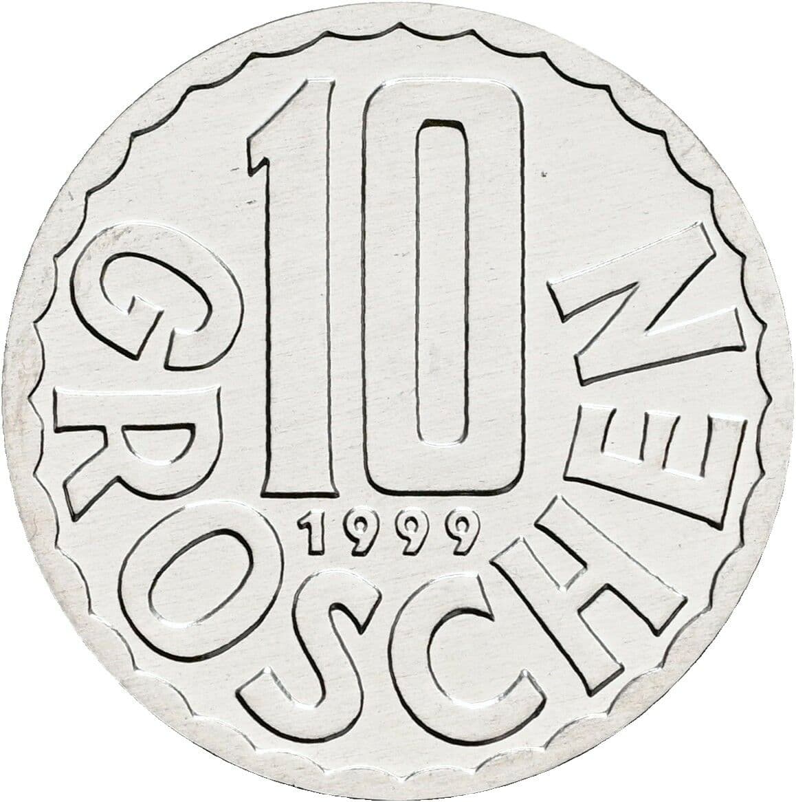 10 Groschen 1999 – Vorderseite