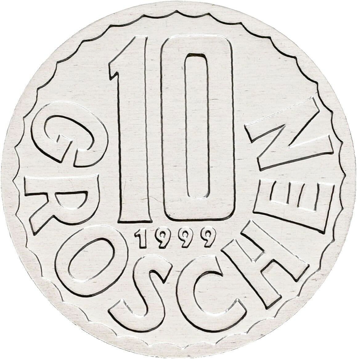 10 Groschen 1999 – Vorderseite