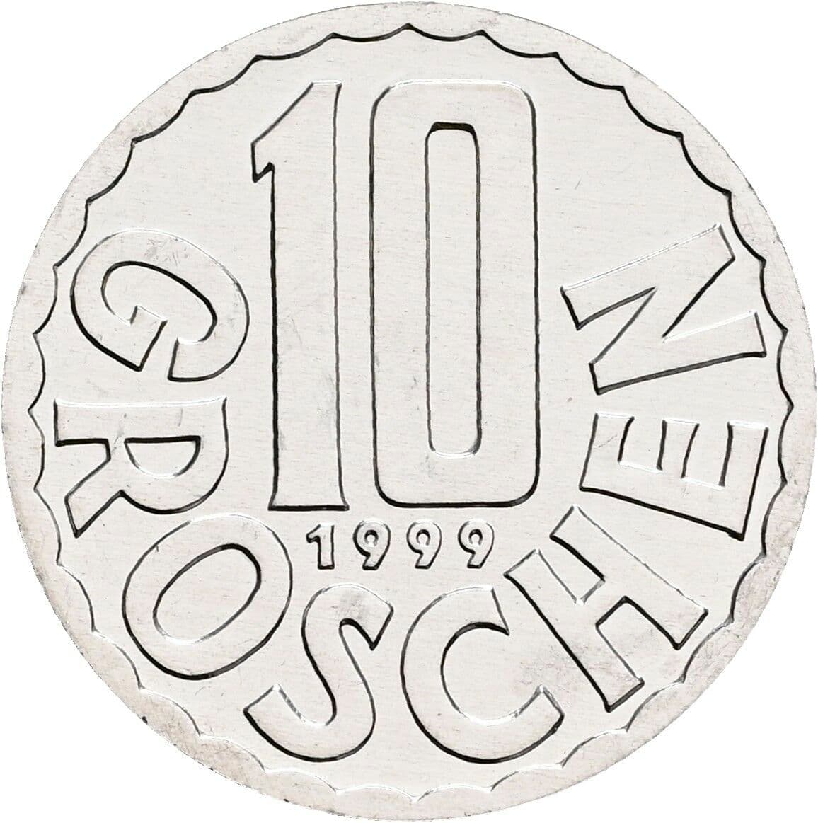 10 Groschen 1999 – Vorderseite