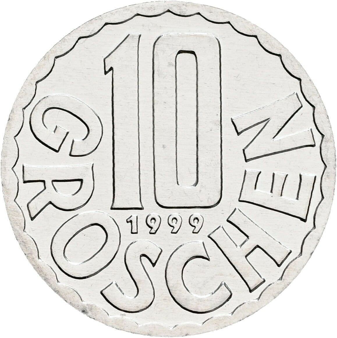 10 Groschen 1999 – Vorderseite